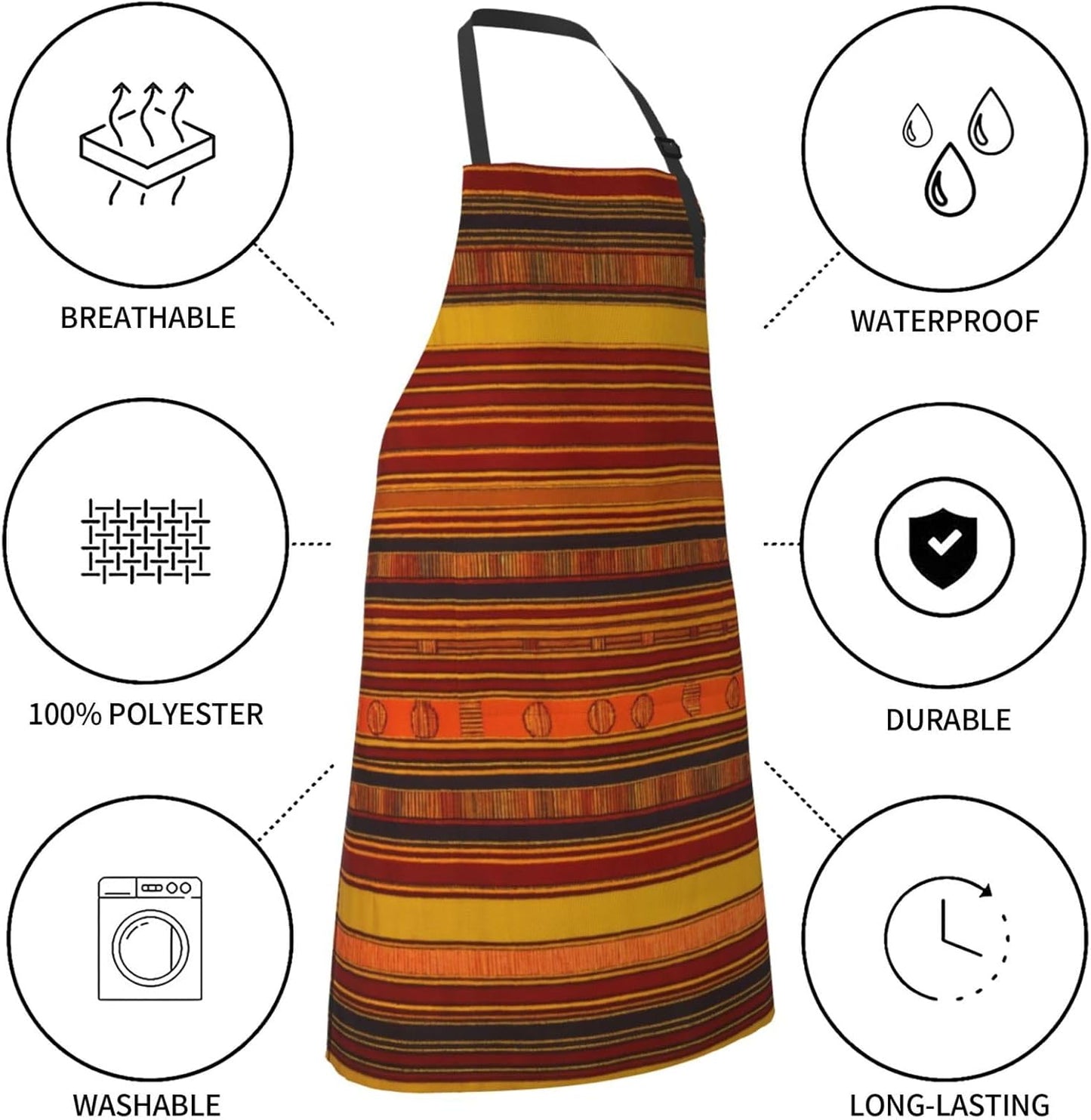 Native American Pattern print Waterproof chef's apron with pocket apro