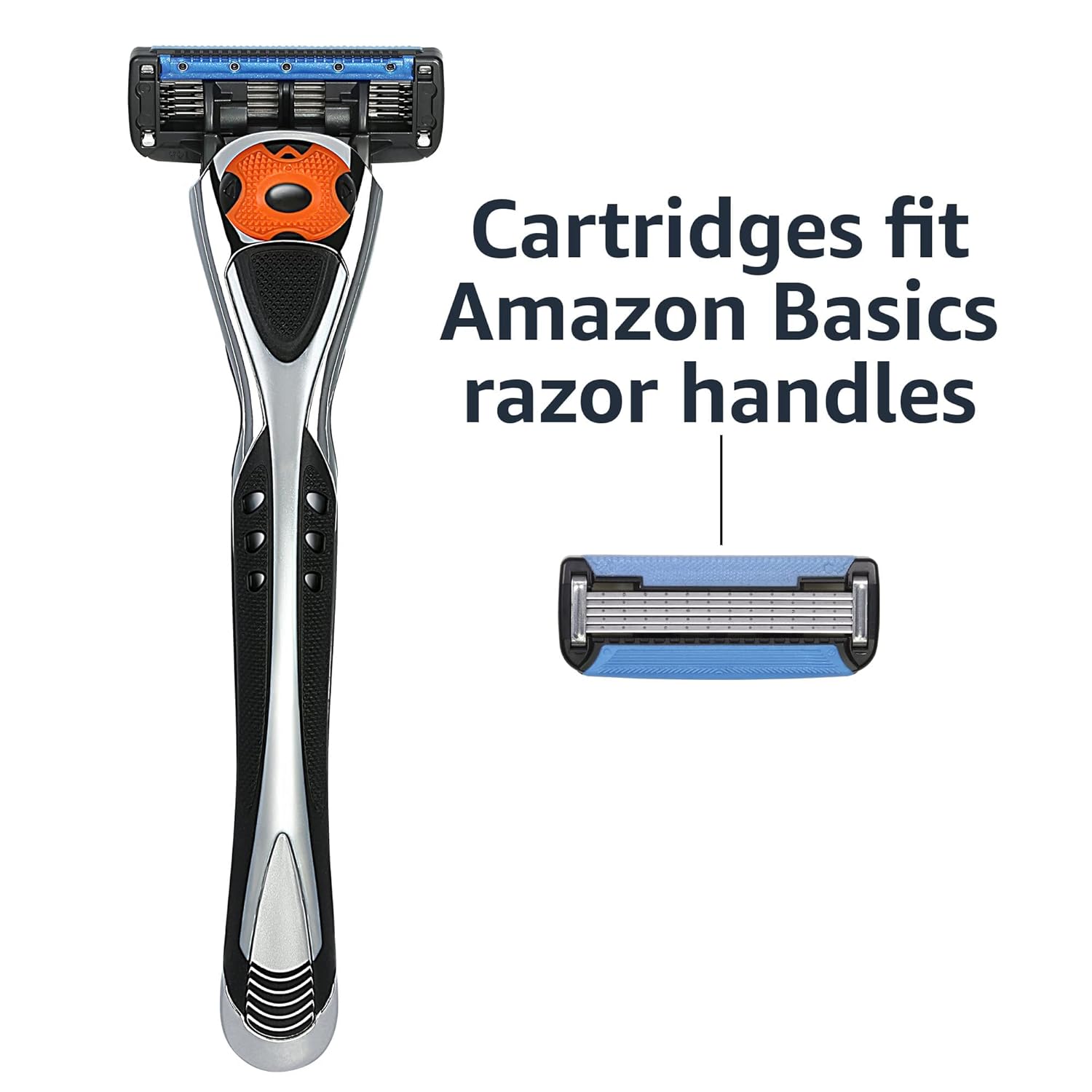 Amazon Basics 5-Blade MotionSphere Men's Razor with Dual Lubrication a