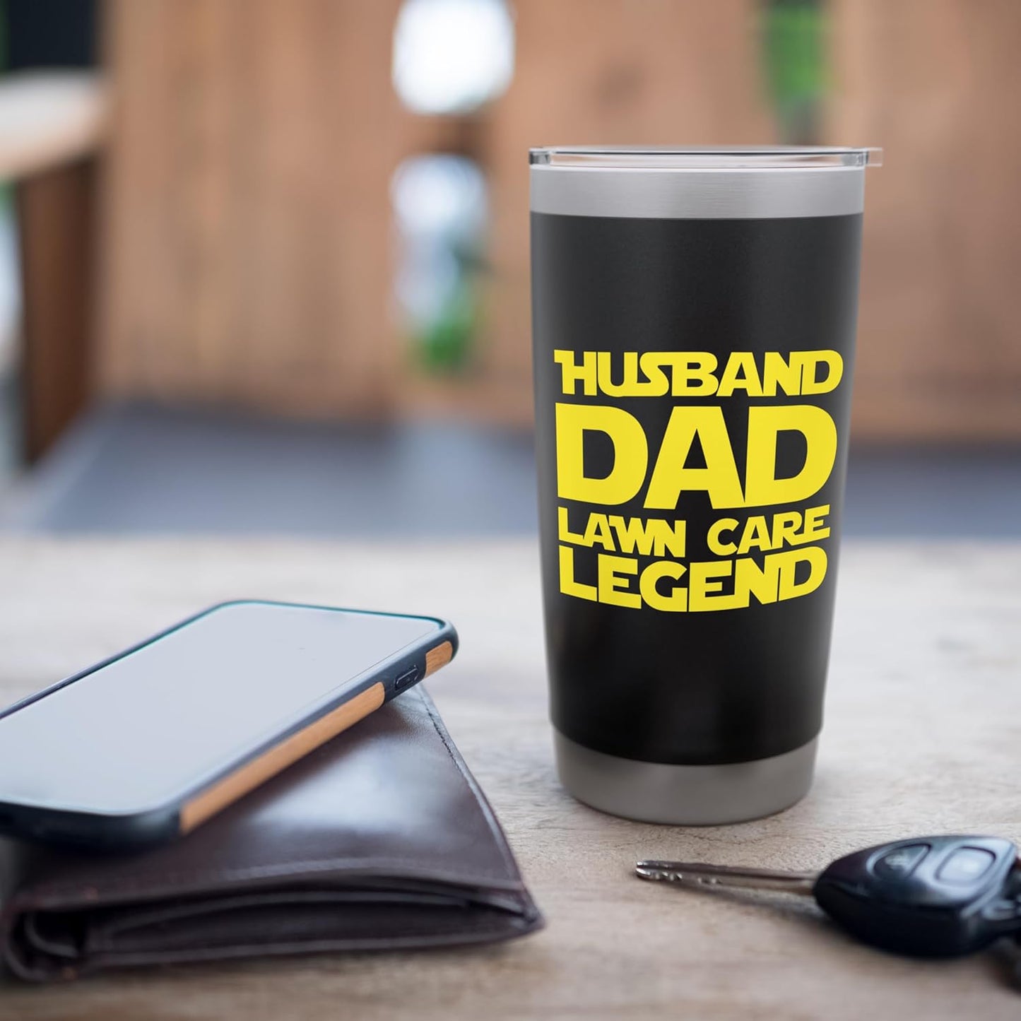Fathers Day Birthday Mowing - Husband Dad Lawn Care Legend Stainless Steel Insulated Tumbler