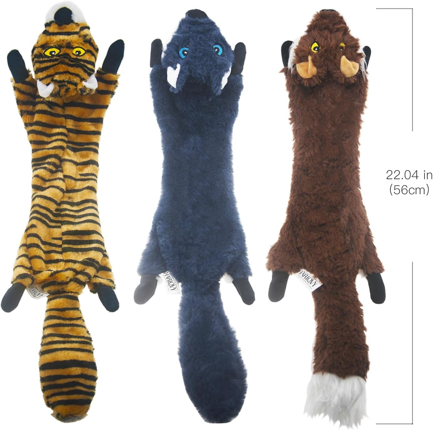 SHARLOVY Dog Squeaky Toys 5 Pack, Pet Crinkle Toy No Stuffing Animals 