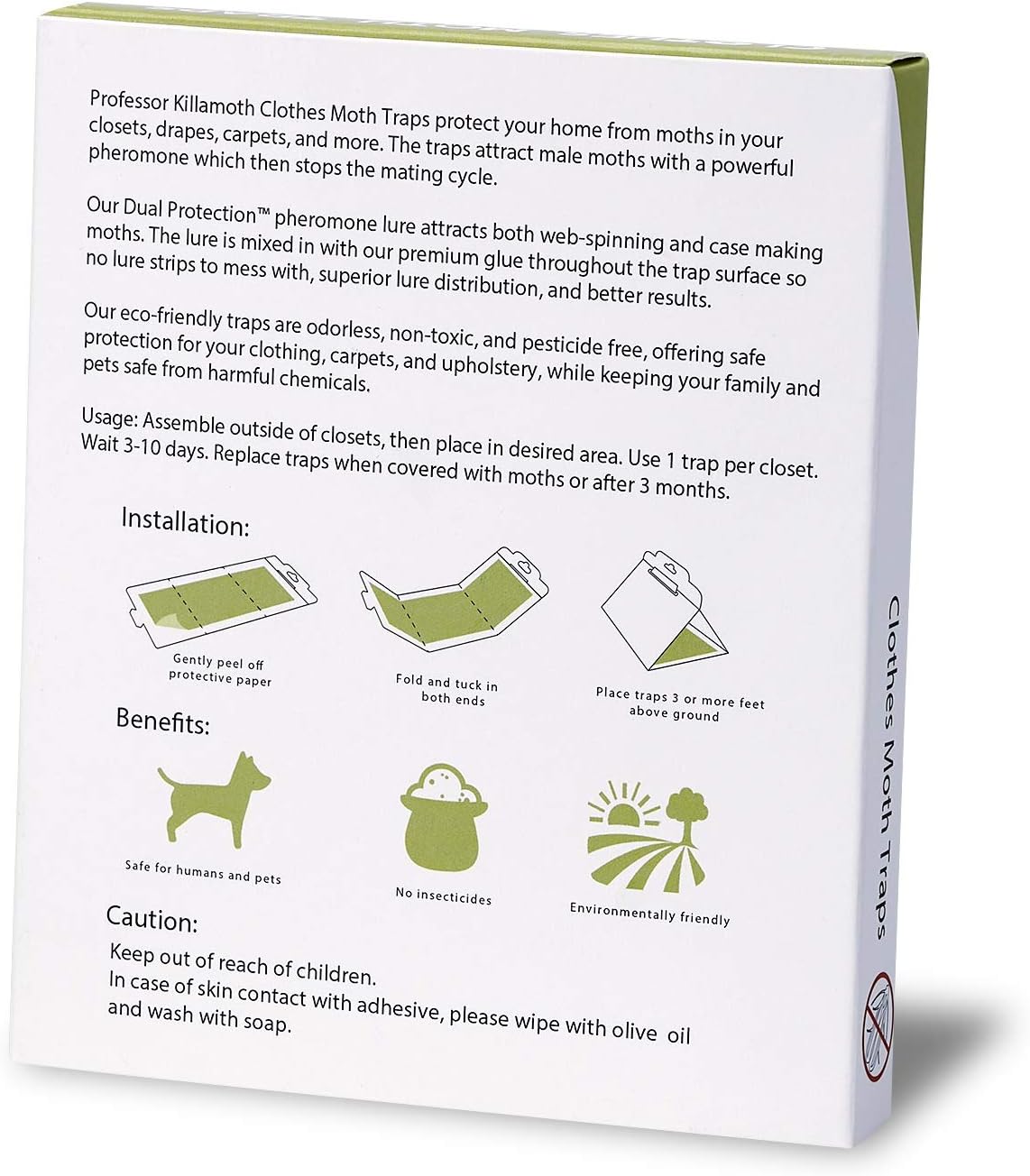 Triple Strength Clothes Moth Traps – Safe, Non-Toxic Closet Moth Prevention for Clothes & Wool – Pheromone Traps for House & Wardrobe Protection – 6 Pack