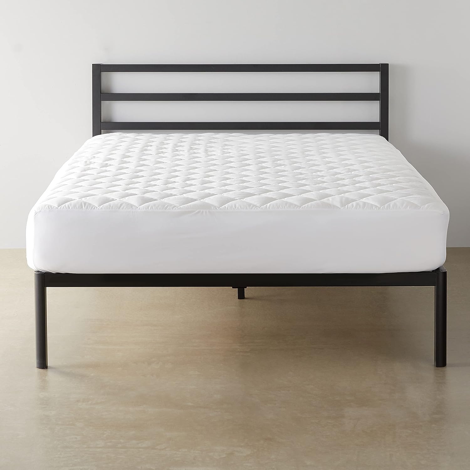 Amazon Basics Hypoallergenic Quilted Plush and Breathable Mattress Top
