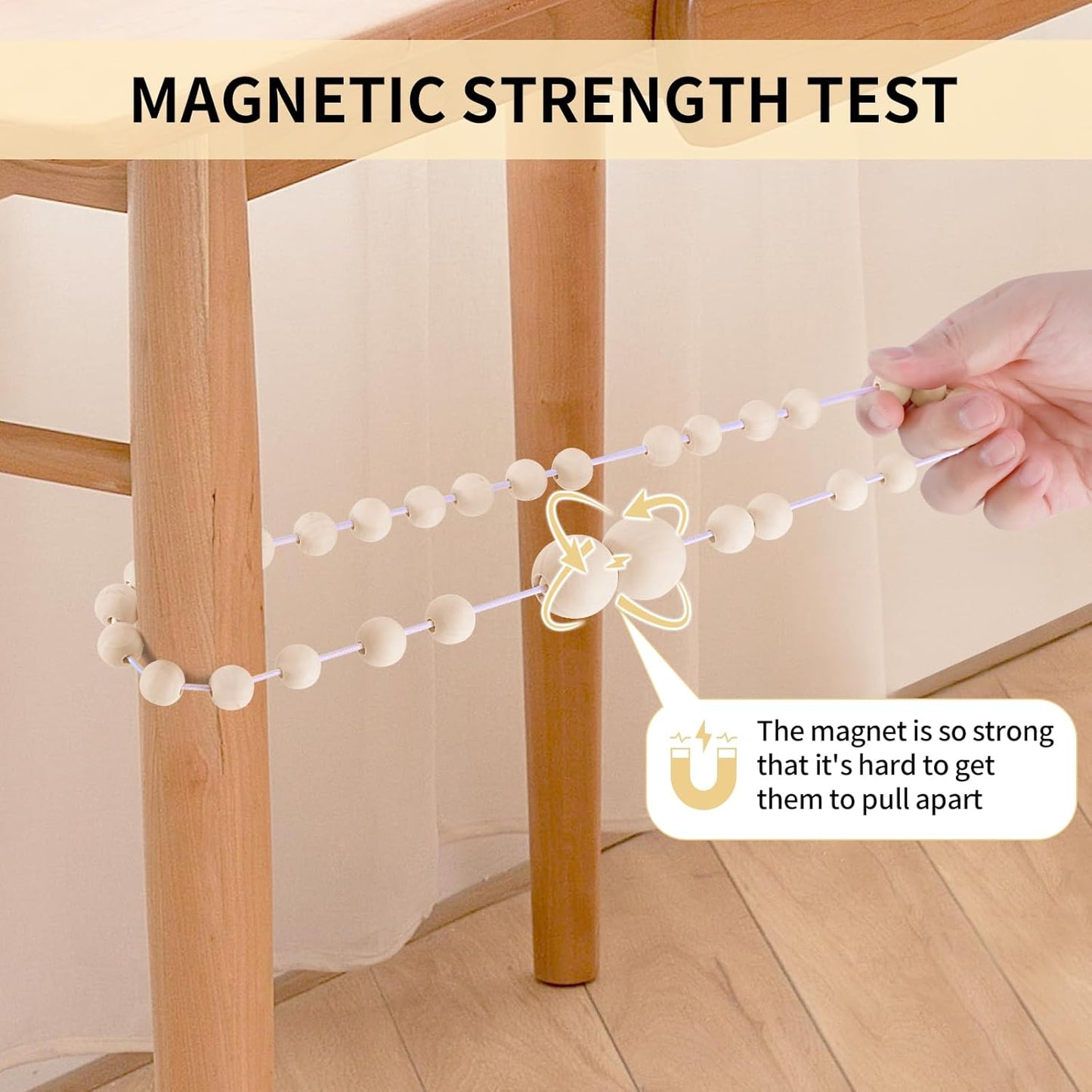 Magnetic Curtain Tiebacks, 2 Pack Curtain Holdbacks for Draperies, Woo