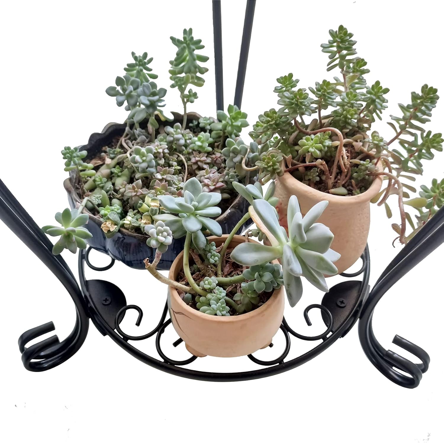 CASIMR 2-Pack Plant Stand, 2 Tier 19.2 inch Tall Metal Potted Holder R
