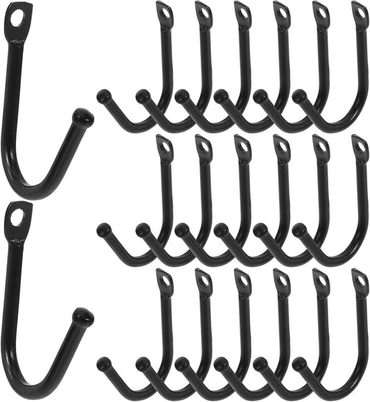 Milisten 20pcs Heavy Duty Garage Wall Hooks Versatile Storage Hangers 