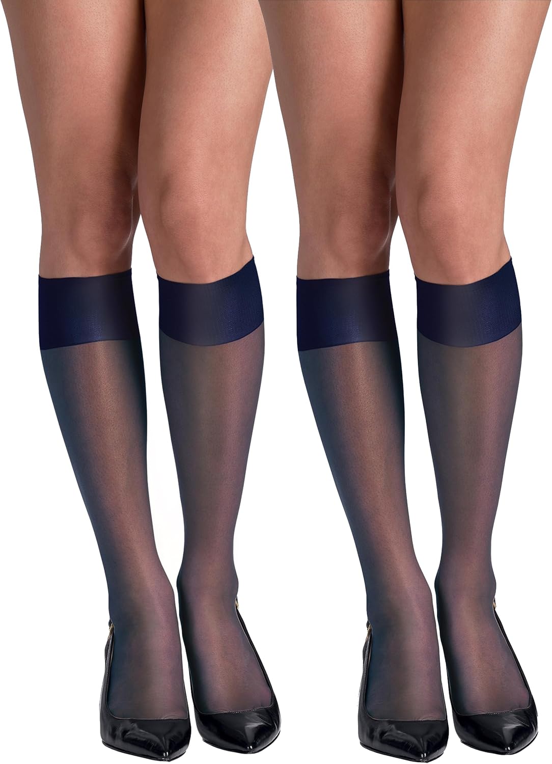 Hanes Silk Reflections Women's Silky Sheer Reinforced Toe Knee-High St