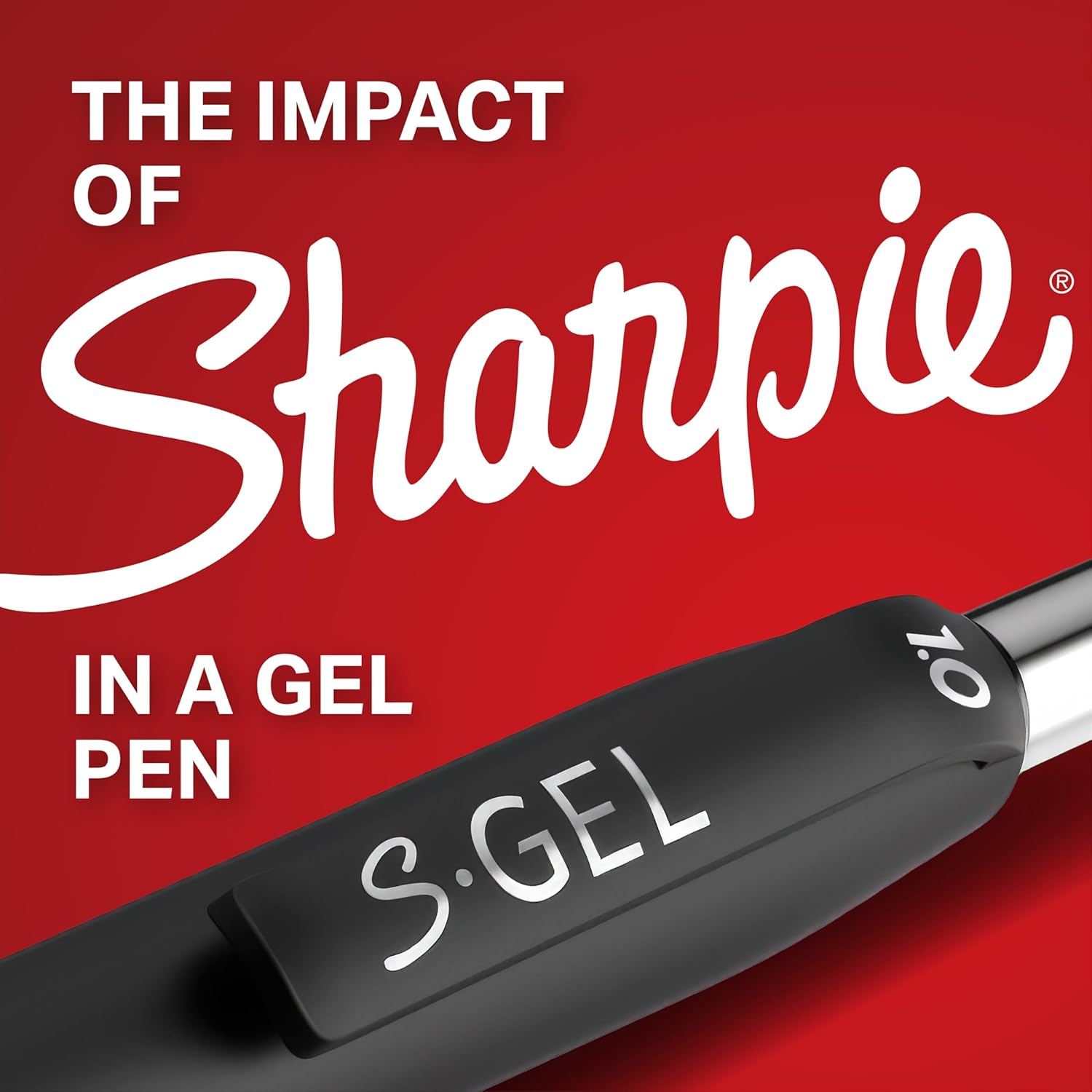 Sharpie S-Gel Gel Pens, Black Barrel, Medium Point (0.7mm), Black Gel 