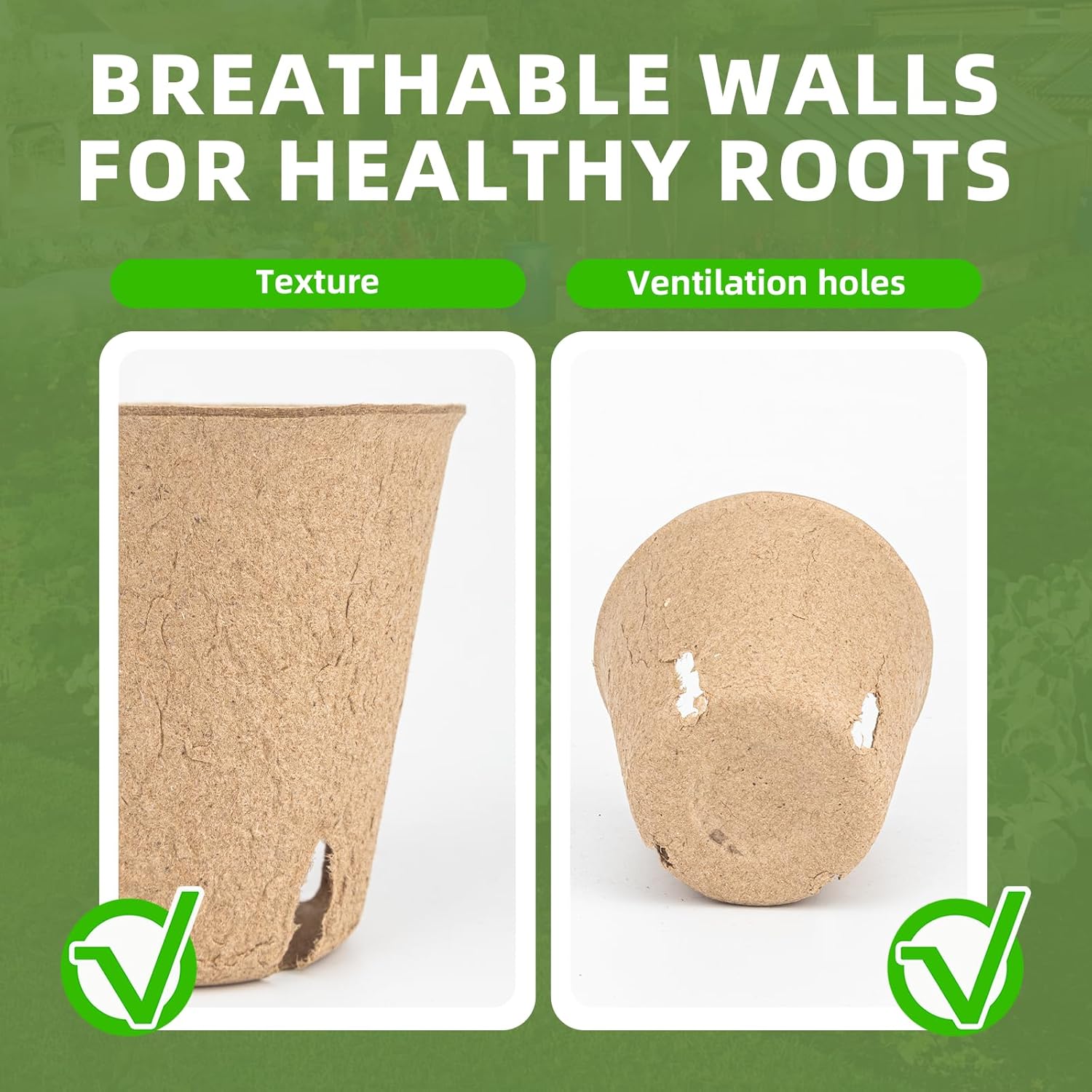 70Pcs Biodegradable 4” Peat Pots with 70Pcs Plant Labels, Biodegradabl