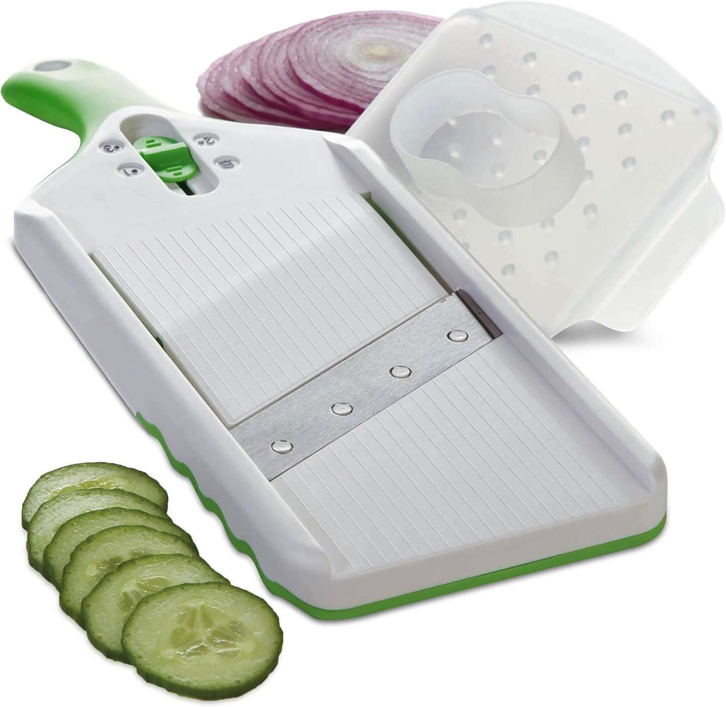 PrepSolutions Adjust-A-Slice Mandoline Slicer, Green – Adjustable Thic