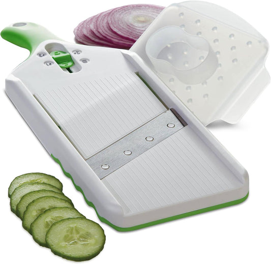 PrepSolutions Adjust-A-Slice Mandoline Slicer, Green – Adjustable Thic