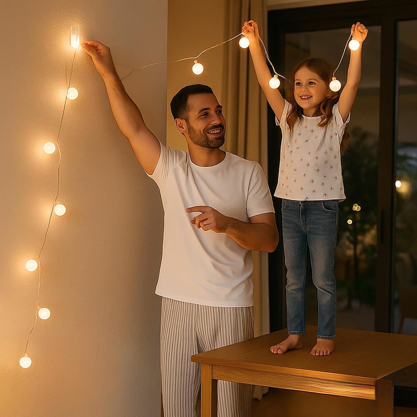 Outdoor Garden Lights Hooks 25-Pcs: Waterproof UV-Resistant Light Clips with Adhesive Strips for Spring Summer Wedding Party String Lights - No Damage, Tools-Free Sticky Clip for Holiday Patio Decor