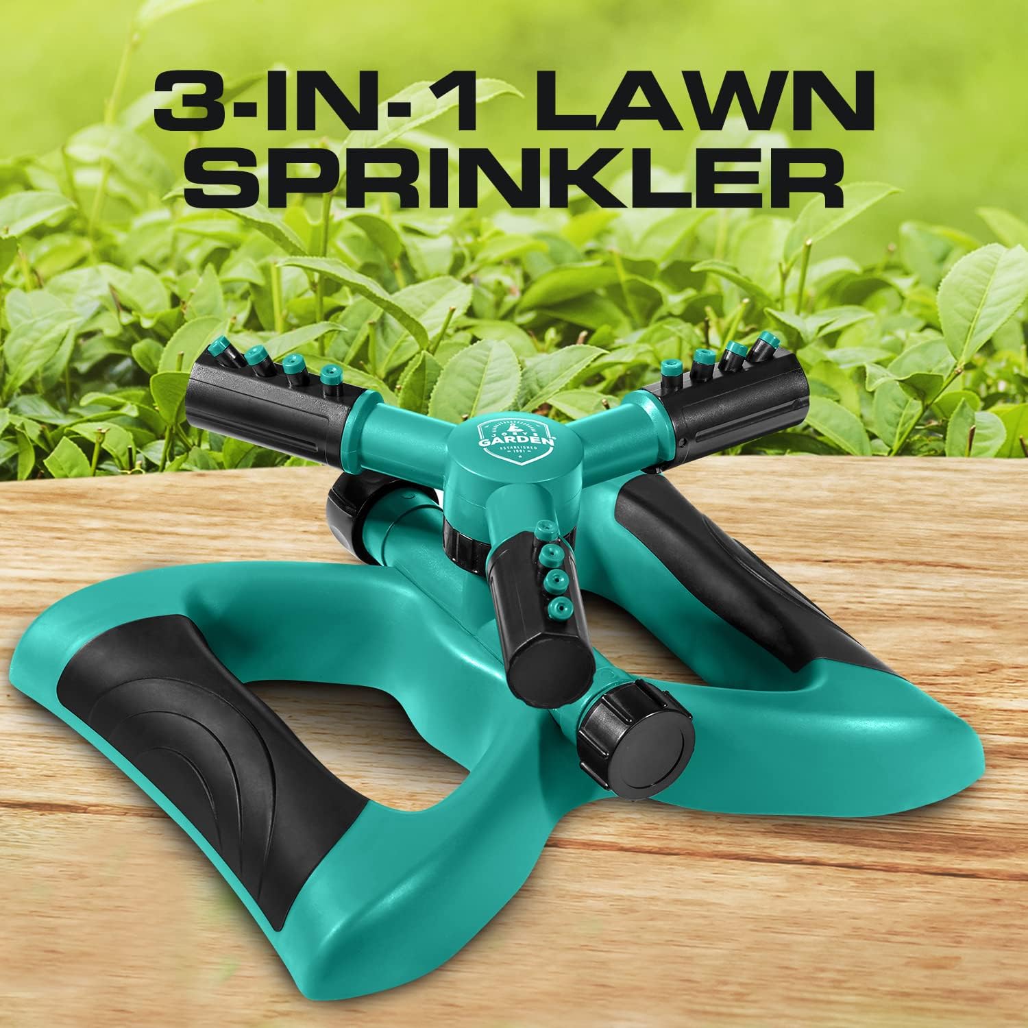 Joeys Sprinkler for Yard, Rotating Garden Sprinkler for Large Area Cov