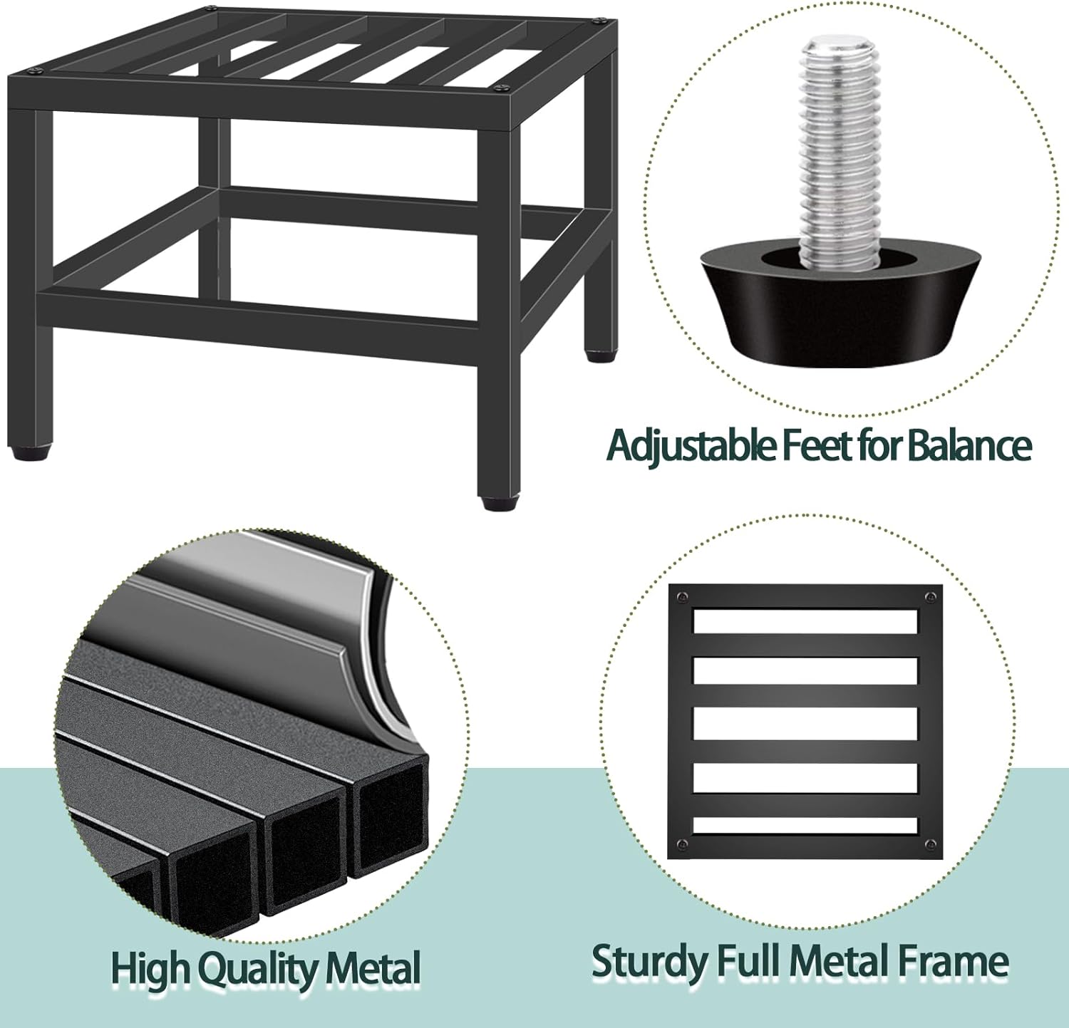 Plant Stand Indoor Outdoor, 2 Pcs Heavy Duty Plant Stands Metal Pedest