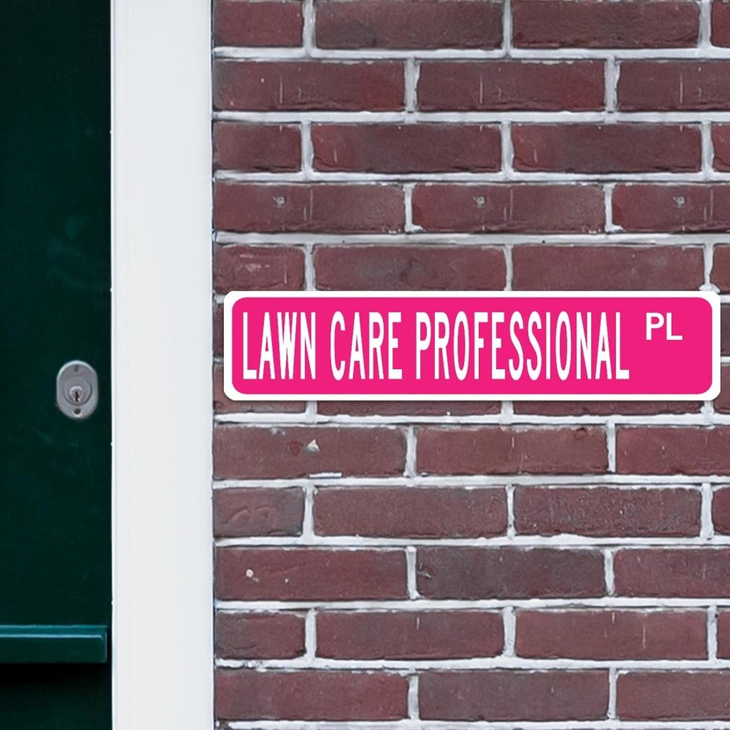 Lawn Care Professional Street Signs Customized Metal Tin Sign Lawn Care Professional Decor Gift for Lawn Care Professional Wall Art Vintage Rustic Metal Wall Sign for Bedroom Living Room Front Porch