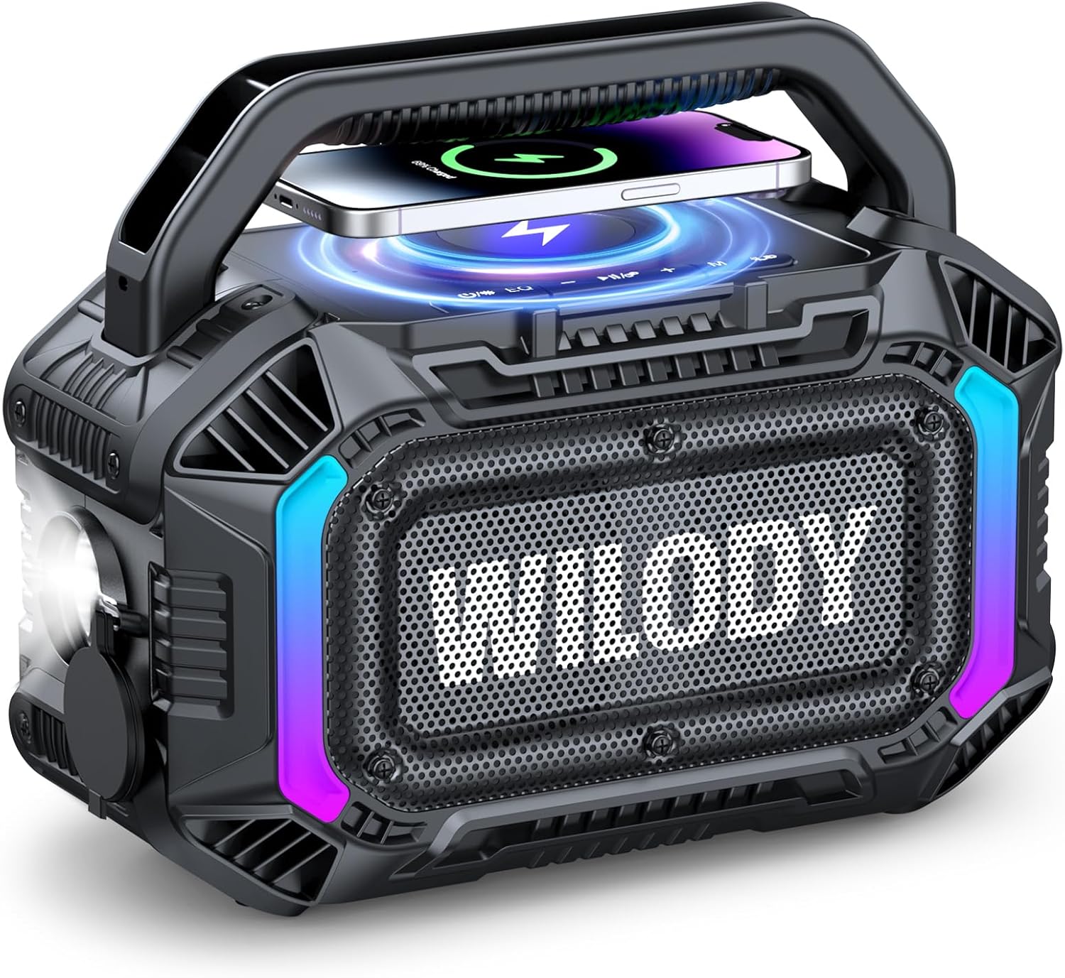 Wilody Speakers Bluetooth Wireless, 100W Loud Outdoor Speaker with Bas