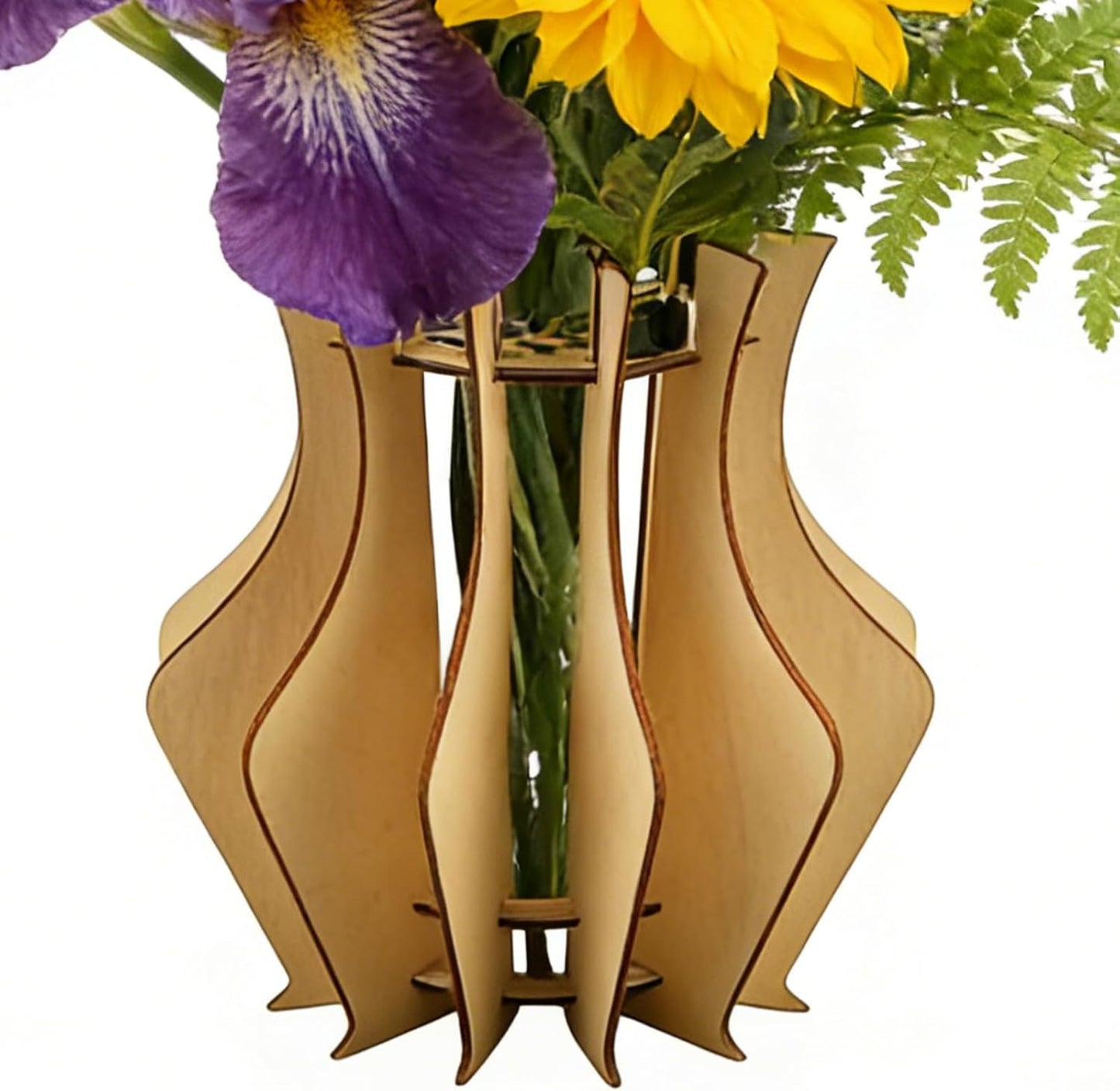 Bouquet Vase,Wooden Flowerpot Planter | Wood Puzzle Vase for Flower,for Patio Entrance Living Room Indoor Outdoor Porch Tabletop