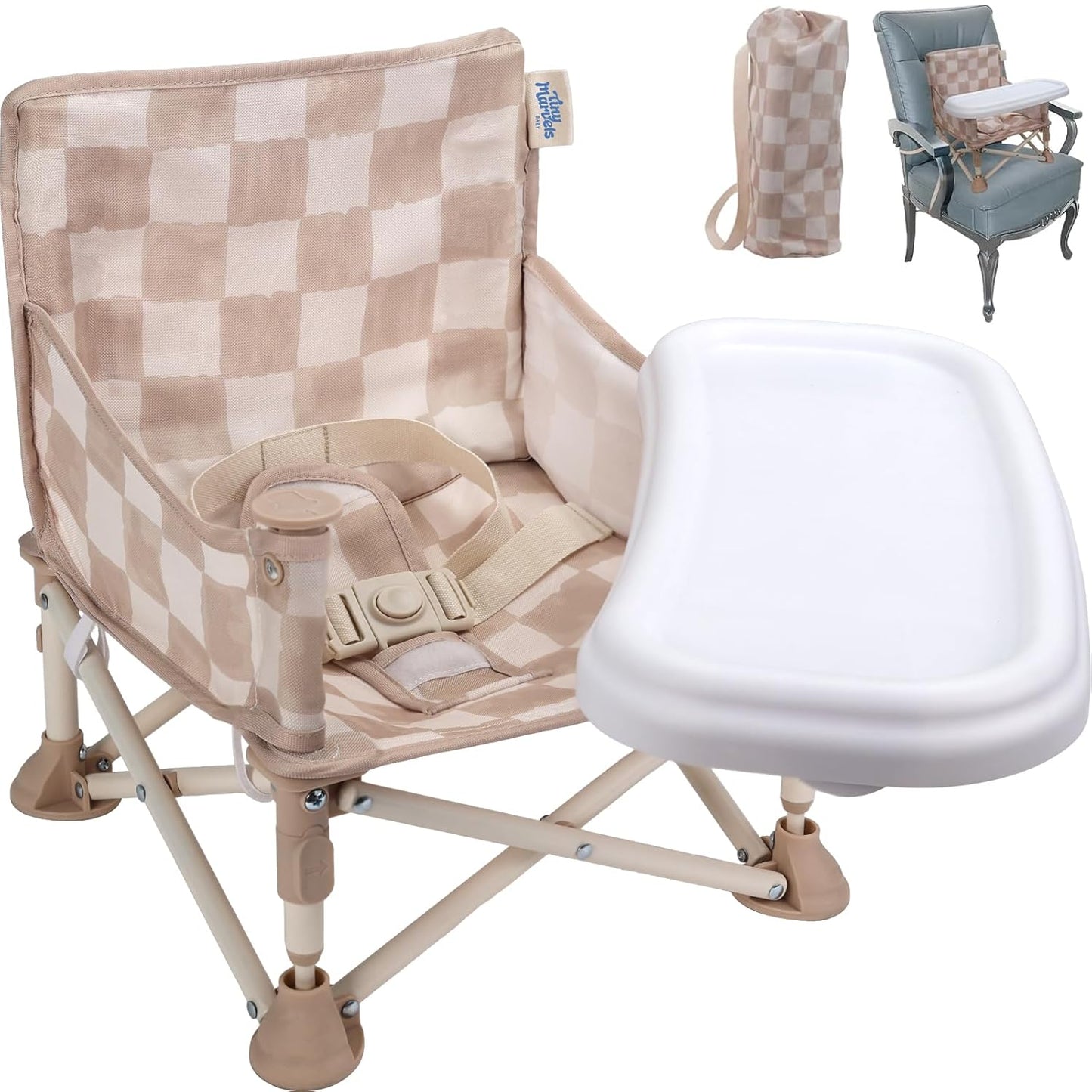 Tiny Marvels Portable 3-in-1 Baby Chair, Cozy Booster Seat, Baby Seat 