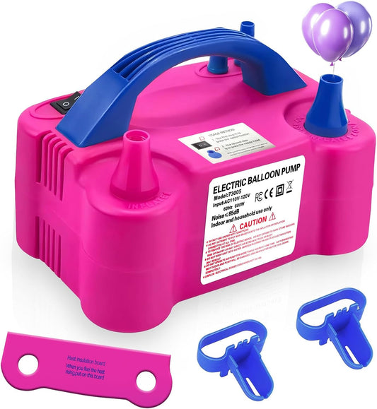 Electric Balloon Pump,110V 600W Portable Dual Nozzles Balloon Pump,Air