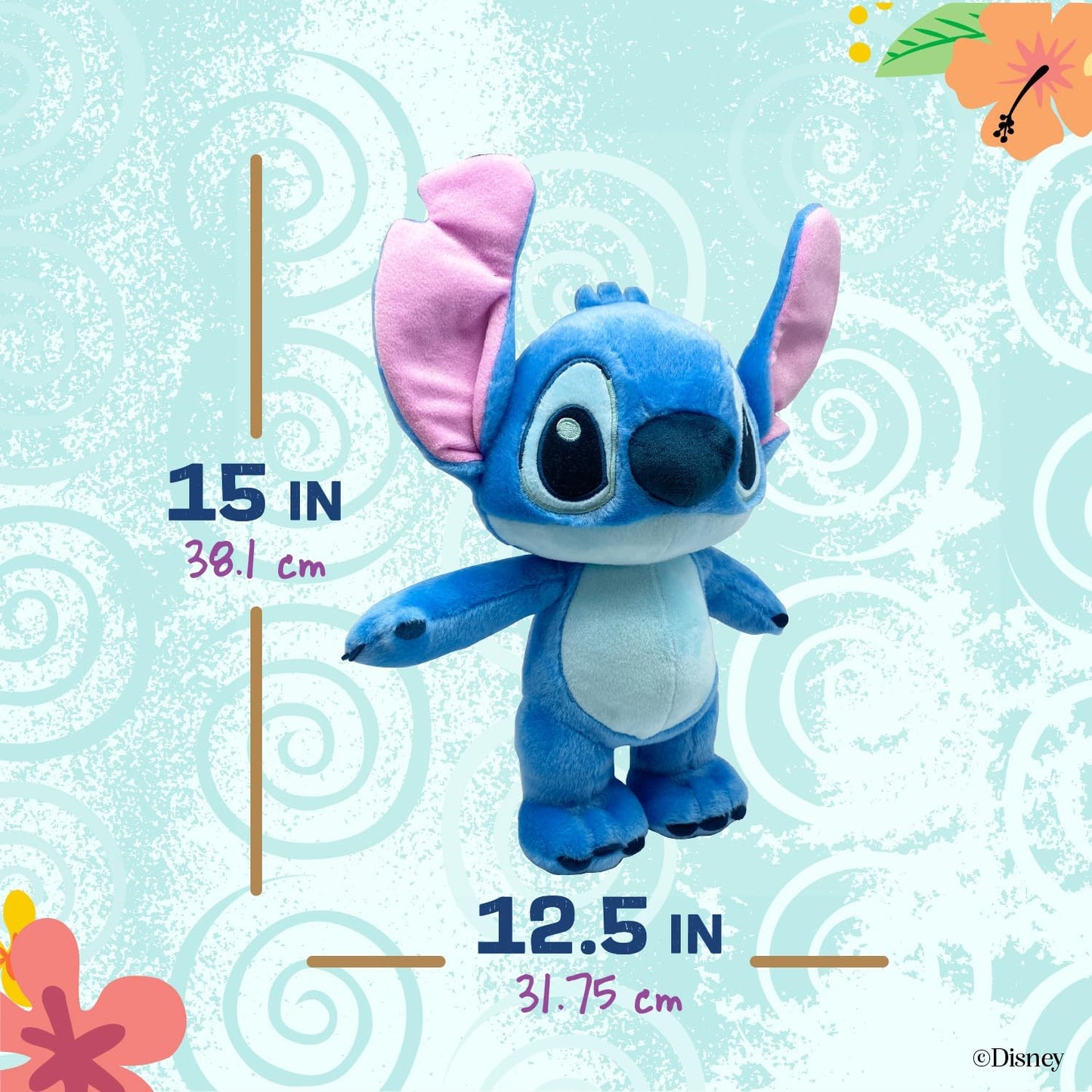 Disney Baby Lilo & Stitch Soft Huggable Stuffed Animal Cute Plush Toy 