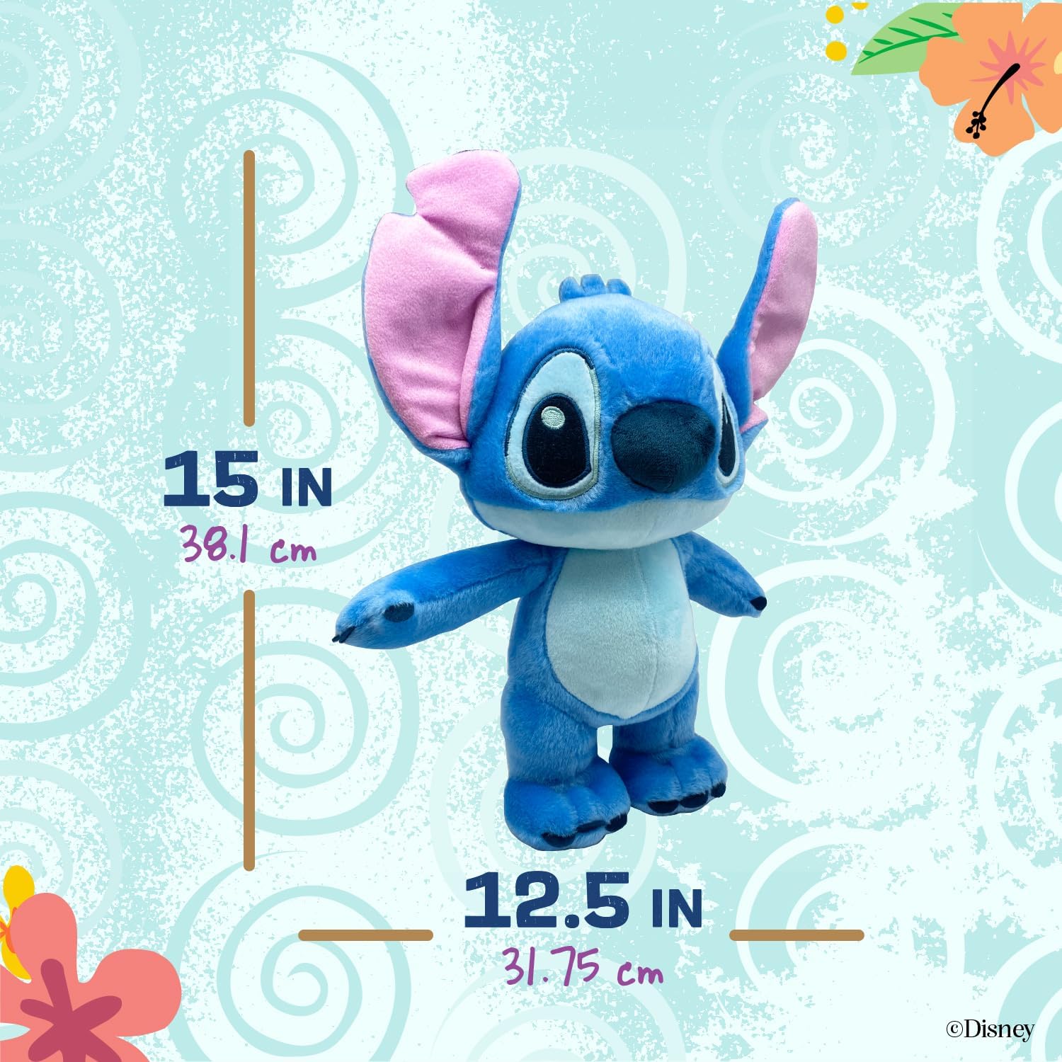 Disney Baby Lilo & Stitch Soft Huggable Stuffed Animal Cute Plush Toy 