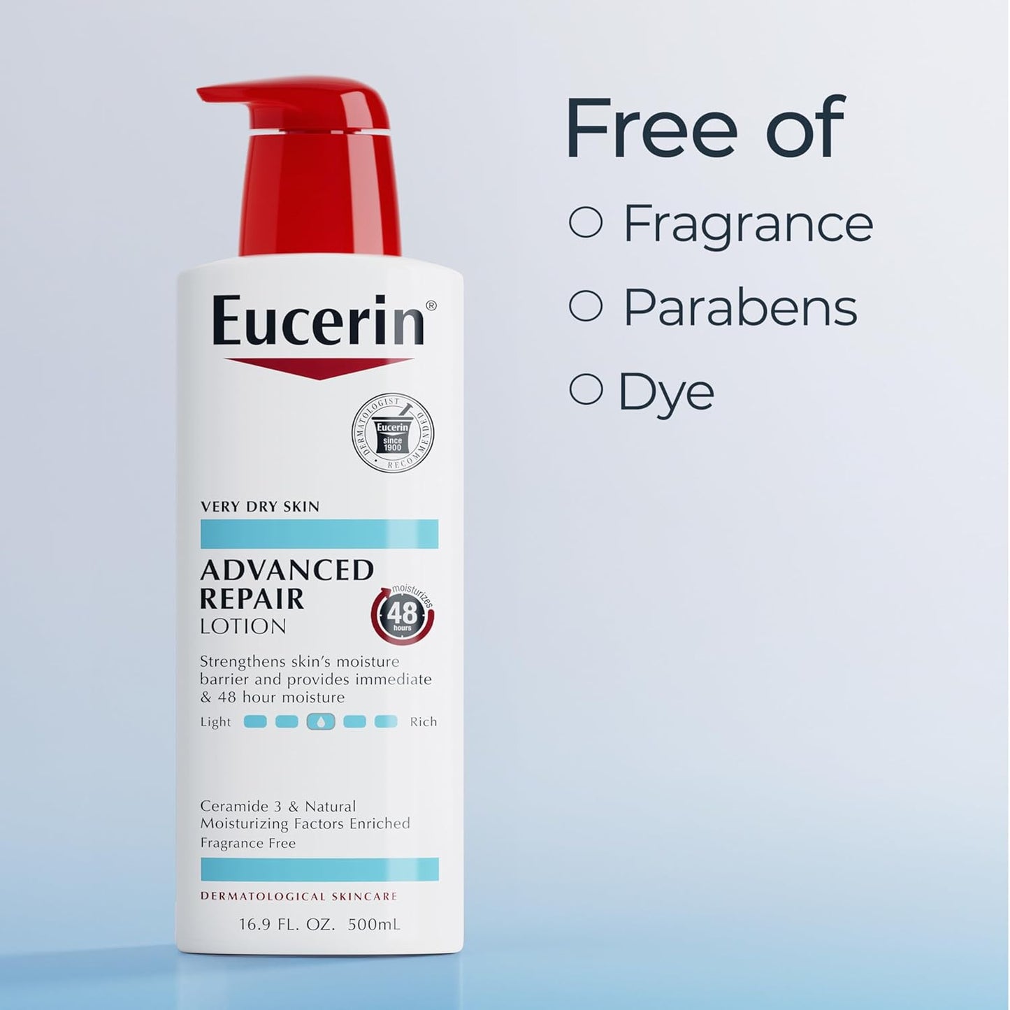 Eucerin Advanced Repair Body Lotion for Very Dry Skin, Unscented Lotio