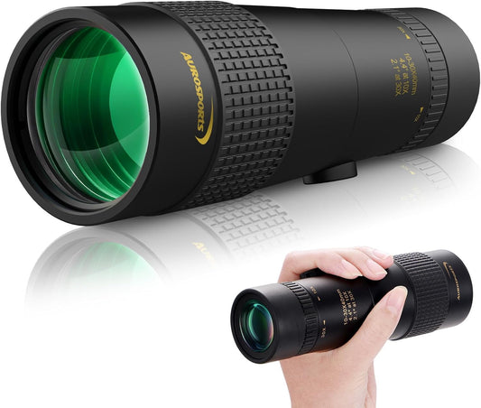 Aurosports 10-30x40 Zoom Monocular for Adults, Monocular Telescope Hig