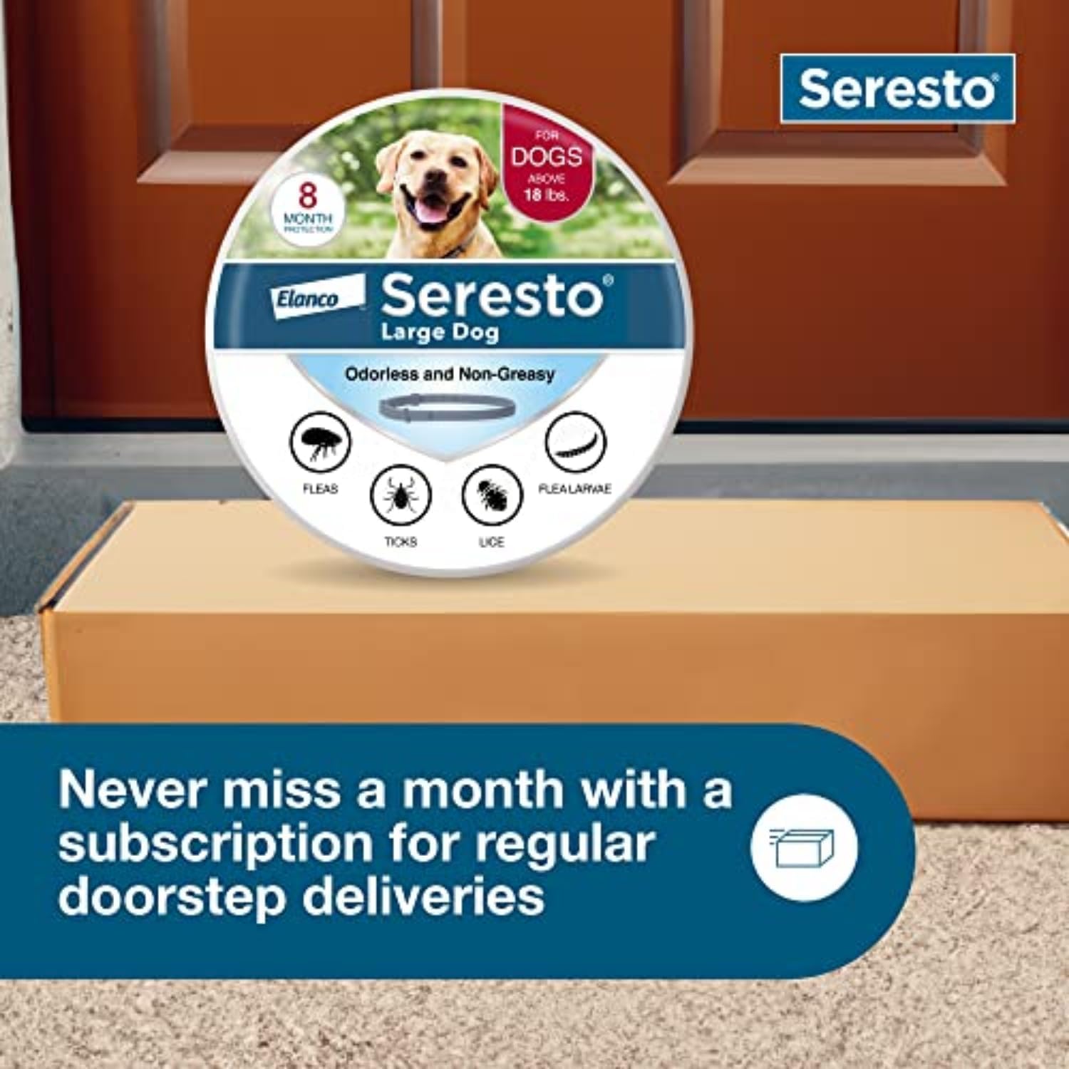 Seresto Flea & Tick Collar For Dogs Over 18 lbs., Treatment & Preventi