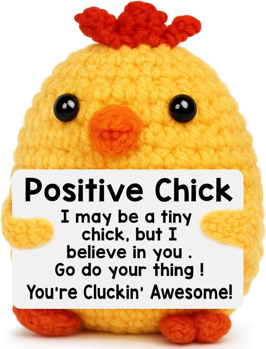 Chicken Easter Basket Stuffers Gifts for Teens Girl Boy Gifts Easter Egg Fillers Birthday Gift for Women Mothers Day Graduation Teacher Appreciation Positive Crochet Animals Emotional Chick Support