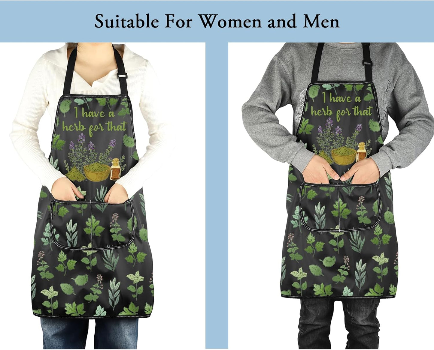 AKTAP Herb Apron Botanical Gift Herbalist Gifts Botanical Plant Lover Gifts I Have A Herb For That Botanical Garden Gardening Apron