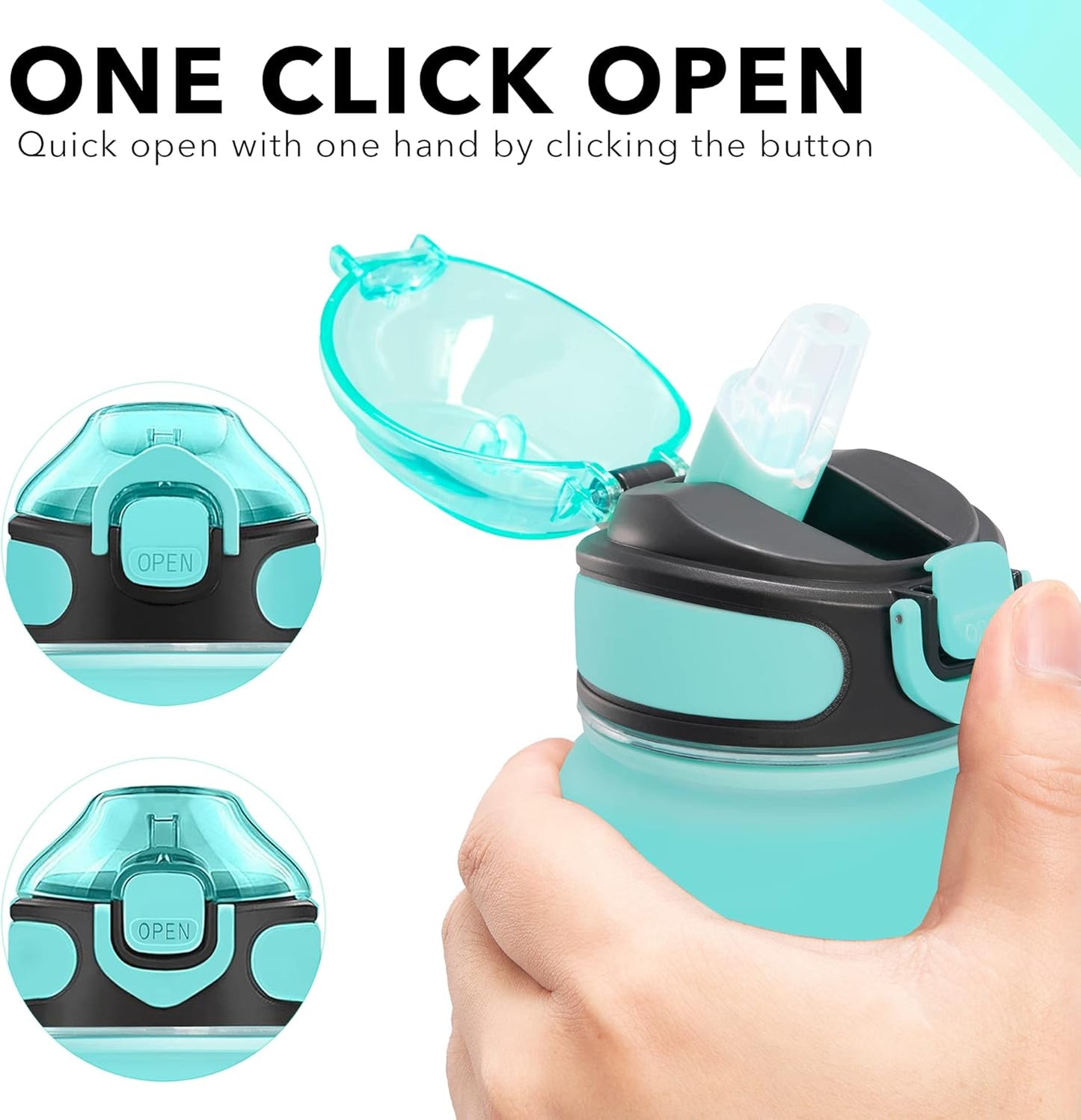 Enerbone 946.4ml(32온스) 음료수 병, 음료 및 빨대를 마실 수 있는 시간, 휴대용 스트랩이 있는 동기 부여, 누출 방지 BPA 및 독성 없음, 피트니스 체육관 야외용으로 충분한 물을 마실 수 있습니다