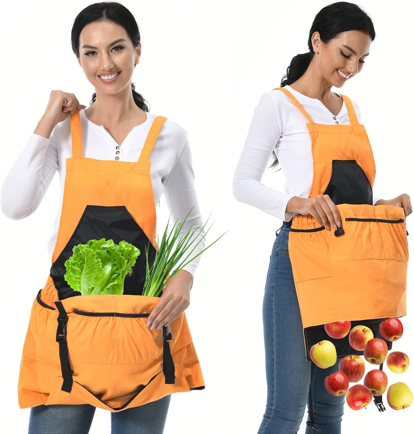 Gardening Apron, 8Oz Waterproof Canvas Garden Apron with Quick Release