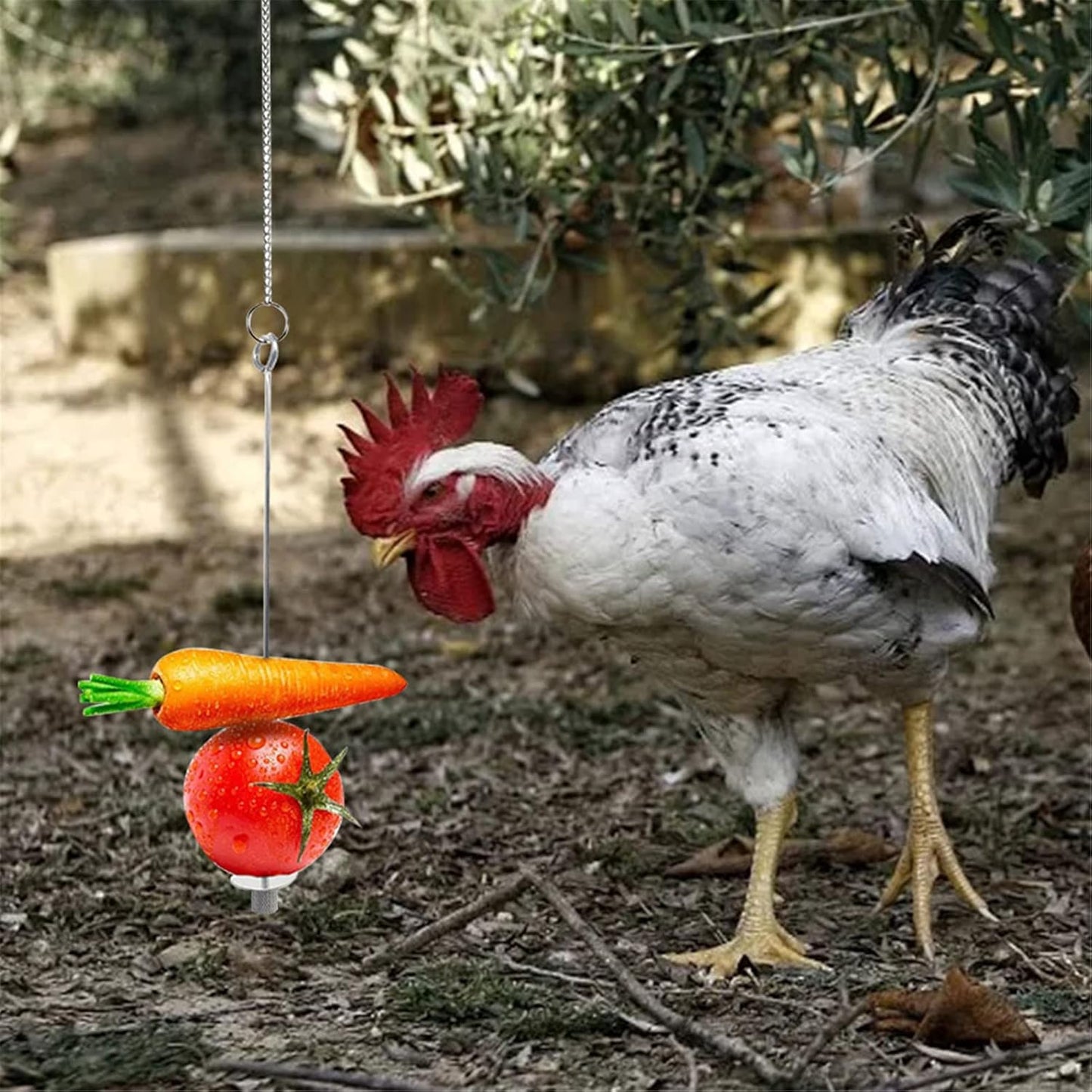 BUYTER Chicken Hanging Feeder Toy Vegetable Skewer Fruit Holder for Hens