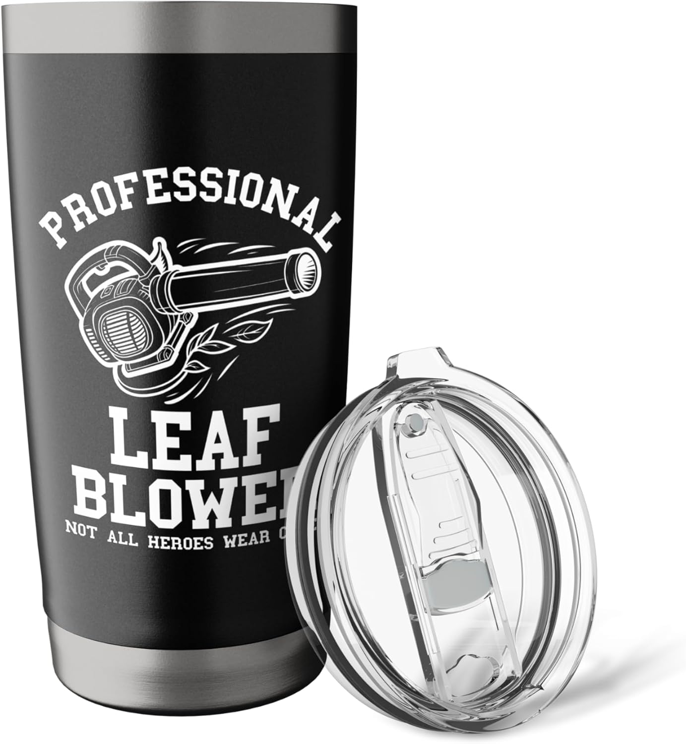 Landscaper Men Leaf Blower Hero Funny Lawn Care Yard Leaves Stainless Steel Insulated Tumbler
