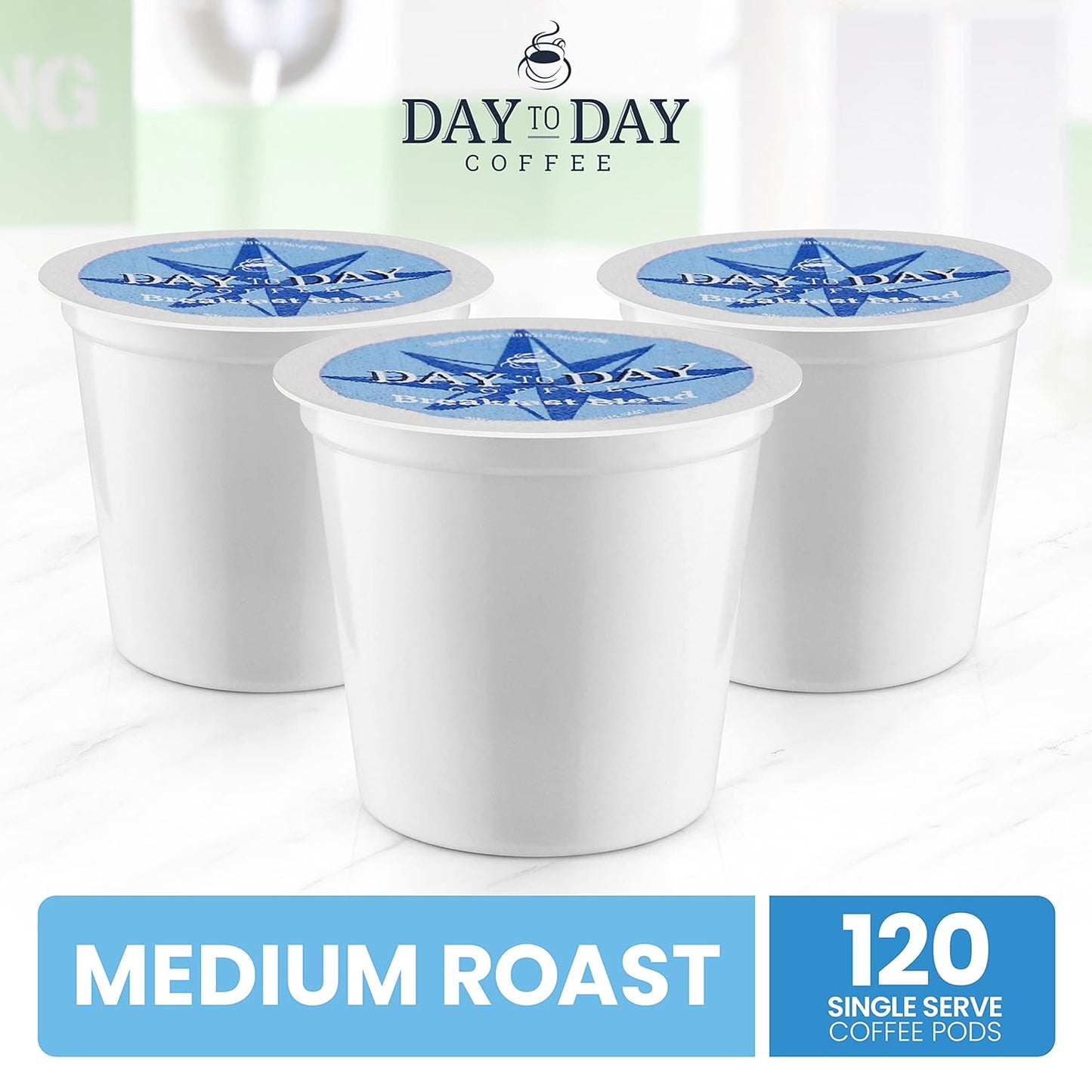 Day To Day Coffee Breakfast Blend Medium Roast Coffee Pods, 120 Count,