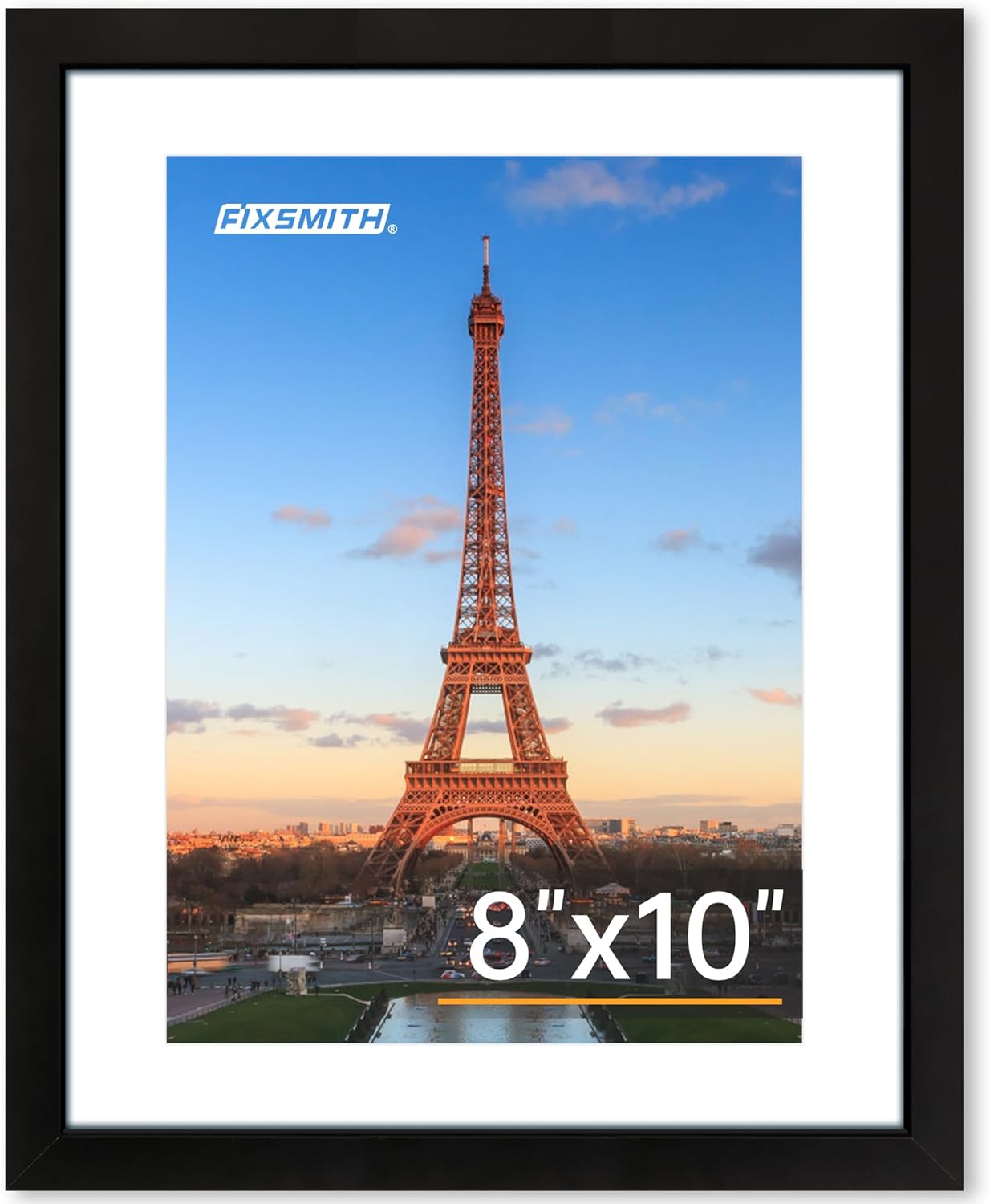 FIXSMITH 20.3 x 25.4cm(8 x 10인치) 사진 프레임 1팩, HD 플렉시 글라스가 있는 사진 프레임, 매트 포함 12.7x17.8cm(5x7인치) 디스플레이 사진 또는 매트 미포함, 테이블 탑 또는 벽 디스플레이용 사진 프레임