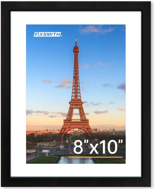 FIXSMITH 20.3 x 25.4cm(8 x 10인치) 사진 프레임 1팩, HD 플렉시 글라스가 있는 사진 프레임, 매트 포함 12.7x17.8cm(5x7인치) 디스플레이 사진 또는 매트 미포함, 테이블 탑 또는 벽 디스플레이용 사진 프레임