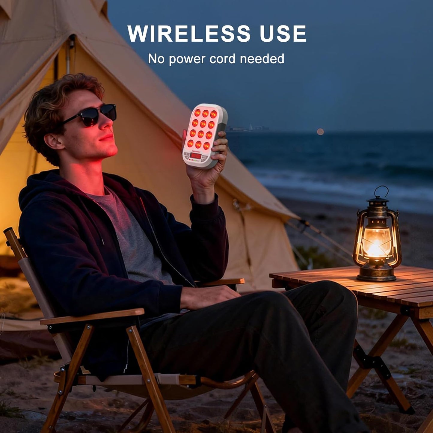 Portable Red Light Therapy, 660/850/1060nm 3 Wavelengths Mini Handheld