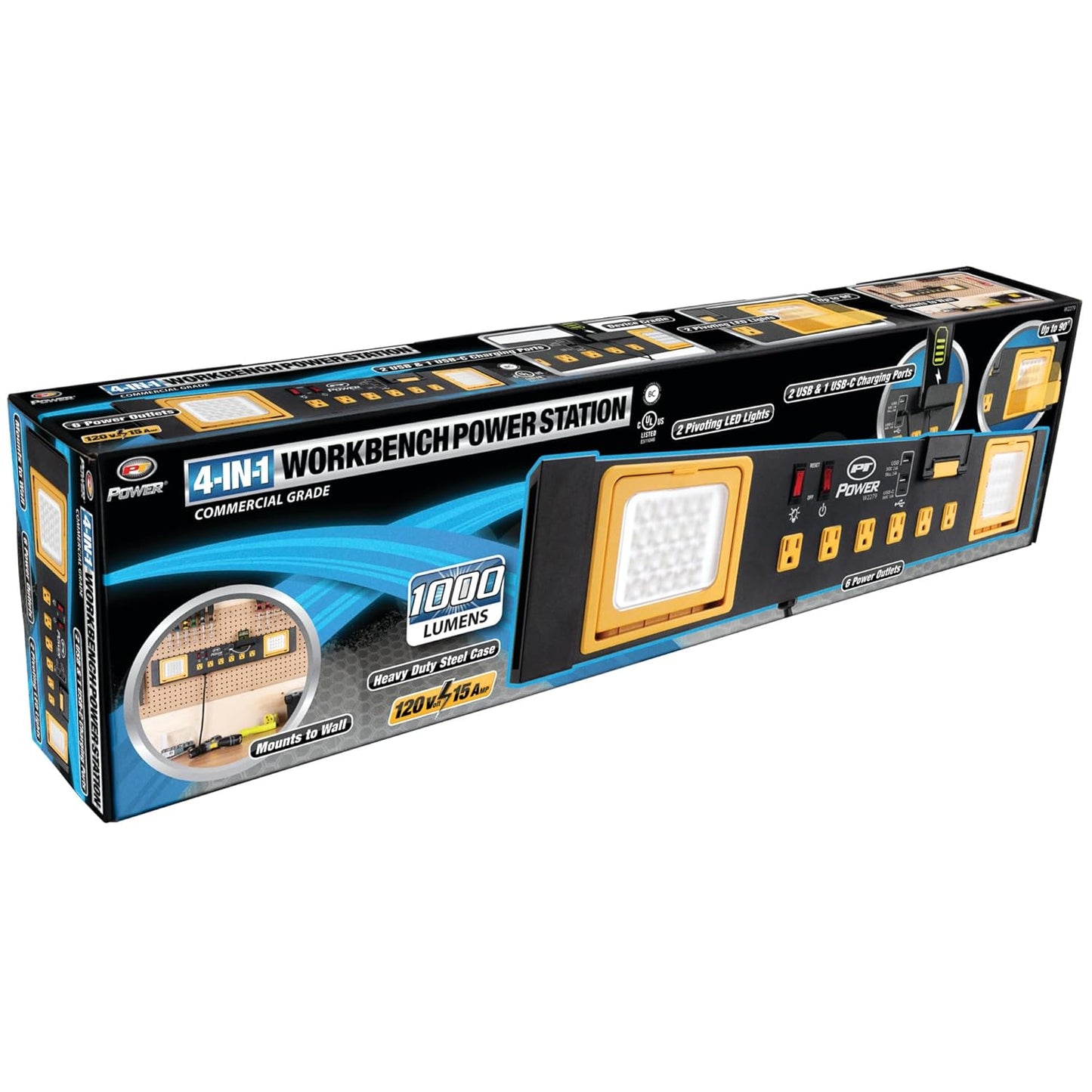 Performance Tool W2279 Commercial Grade Power Station with 6 Outlets, 