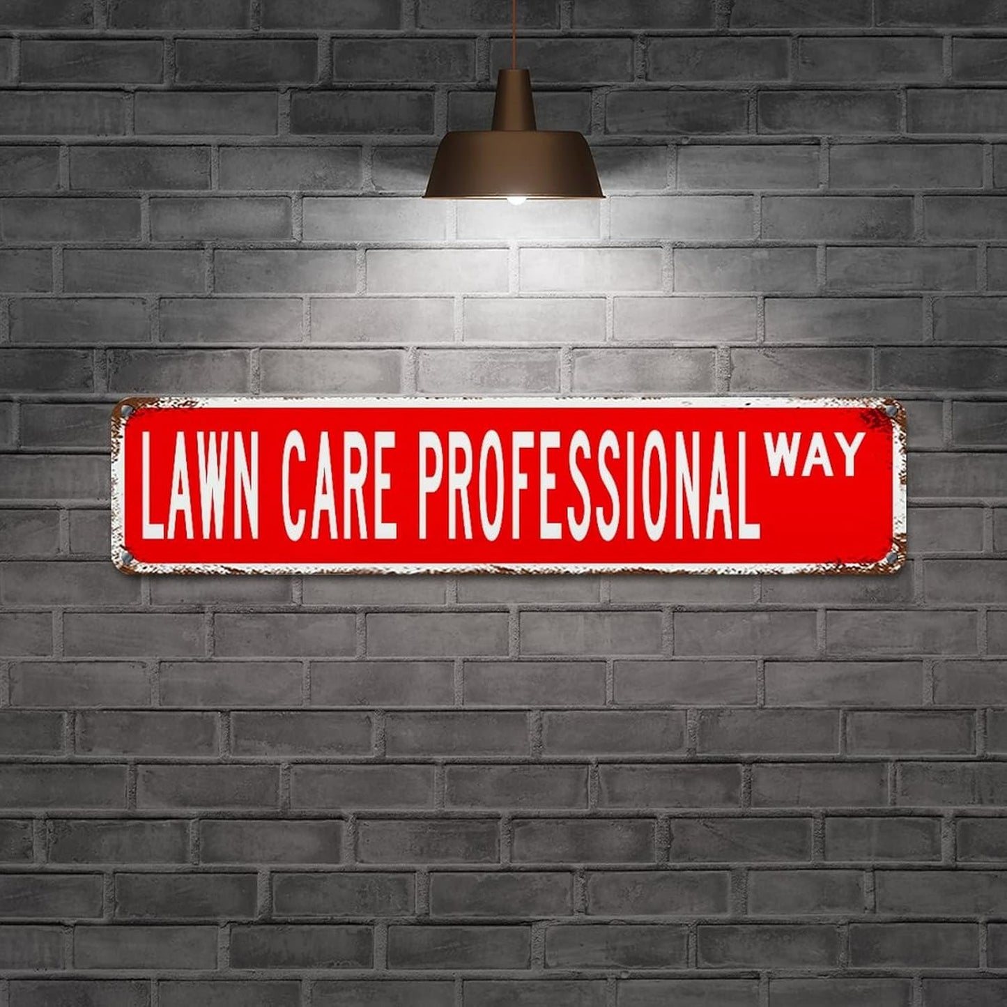 Lawn Care Professional Custom Street Signs Metal Lawn Care Metal Sign Lawn Care Professional Gift Wall Art Vintage Metal Wall Sign Rustic Decor for Bedroom Living Room Kitchen Front Porch