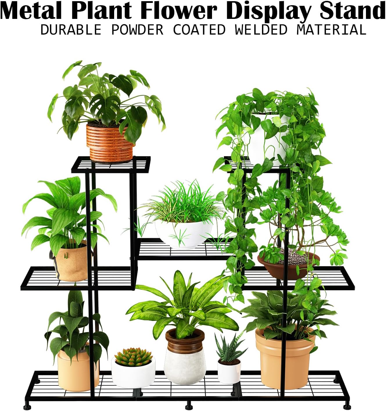 Twhep Metal Plant Stand, 5 Tiers Multifunctional Plant Stands for Indo