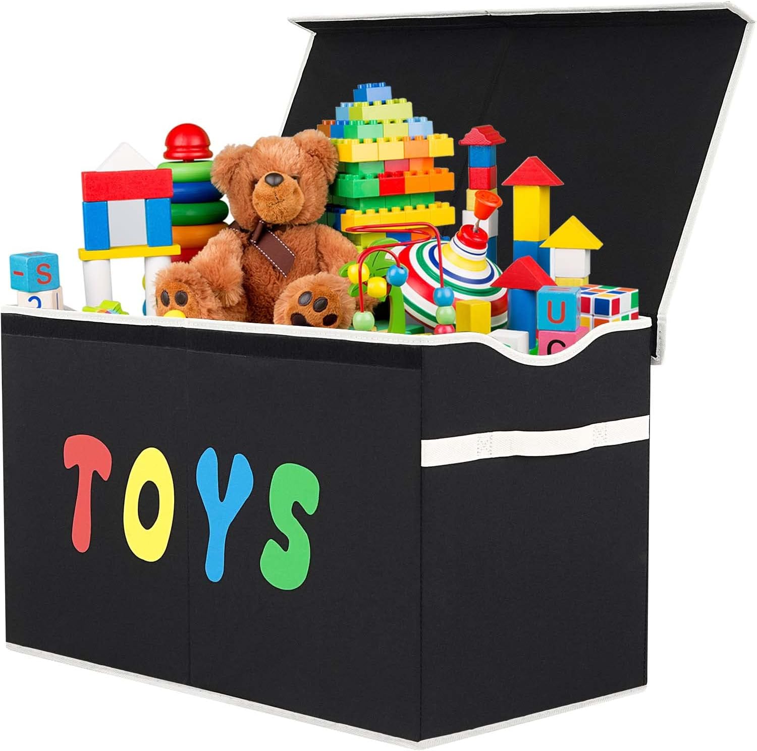 Toy Box Chest, Collapsible Sturdy Storage Bins with Lids, Extra Large 