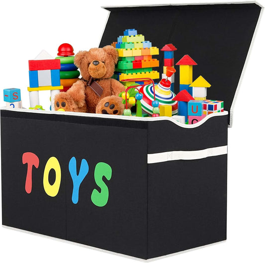 Toy Box Chest, Collapsible Sturdy Storage Bins with Lids, Extra Large 