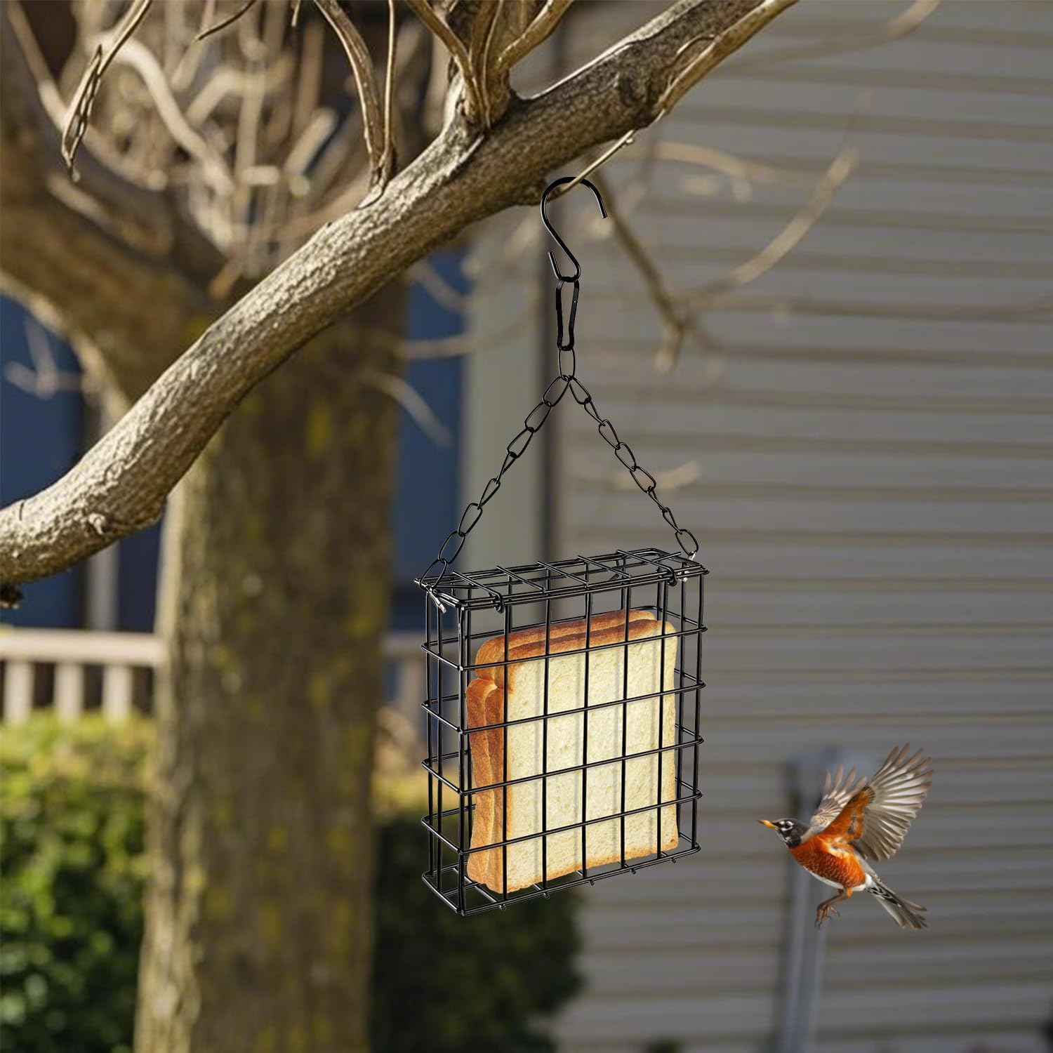 Two of Durable Outdoor Garden Yard Patio Suet Bird Parrot Easy Open Re