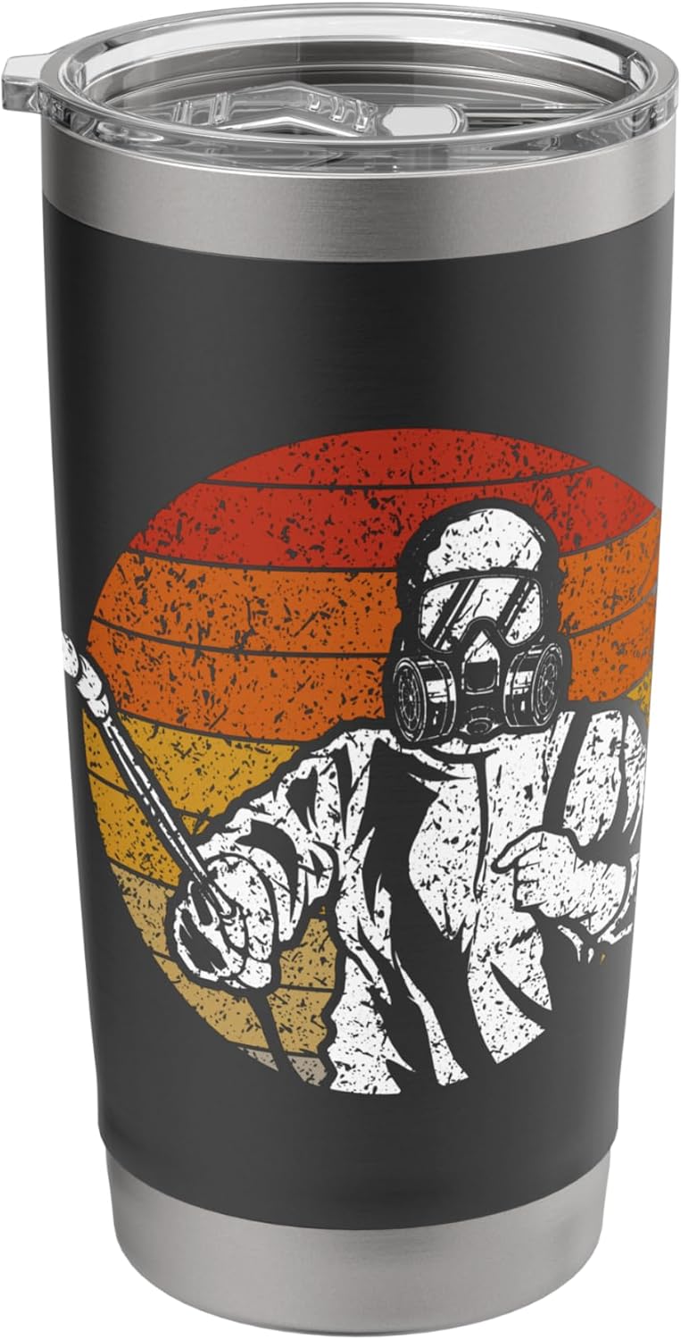 Retro Vintage Pest Control Bug Killer Exterminator Stainless Steel Insulated Tumbler