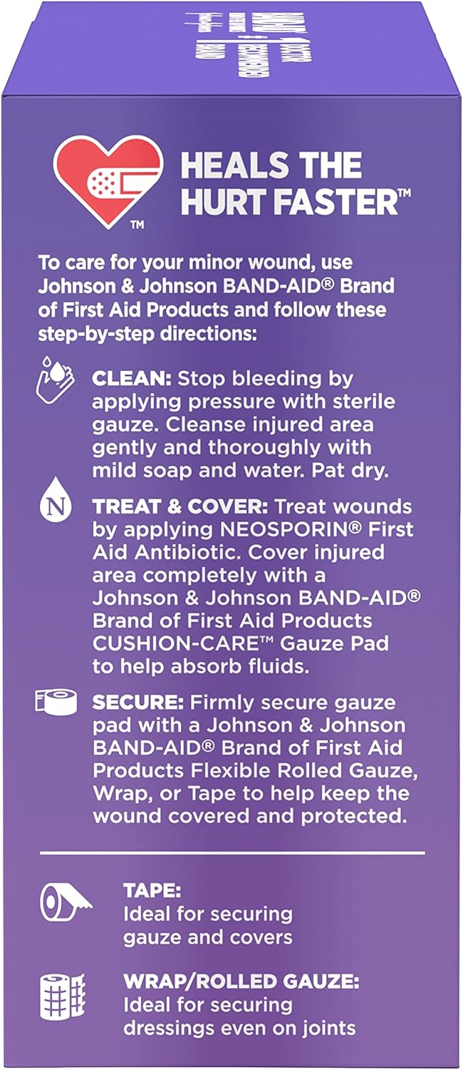 Band-Aid Brand Cushion Care Non-Stick Gauze Pads, Individually-Wrapped