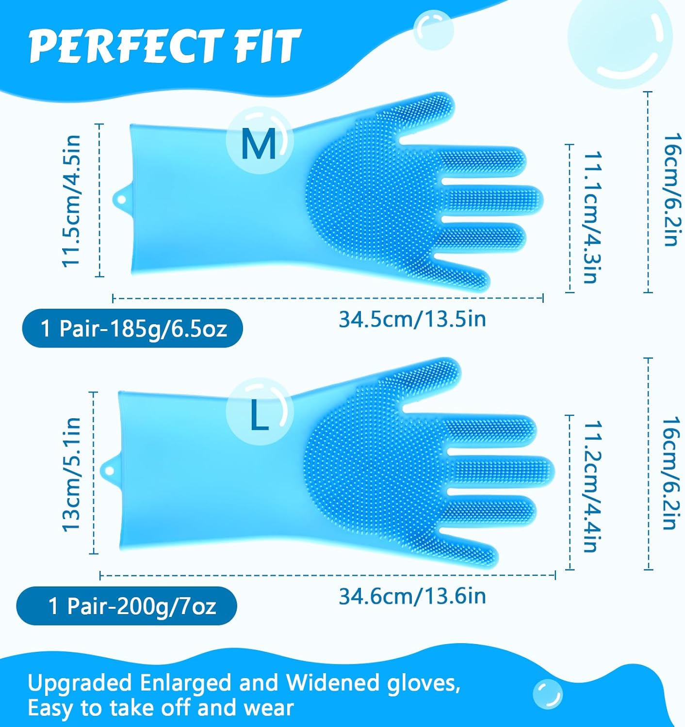 Pecute Pet Grooming Gloves - Heat Resistant Silicone Gloves with High-
