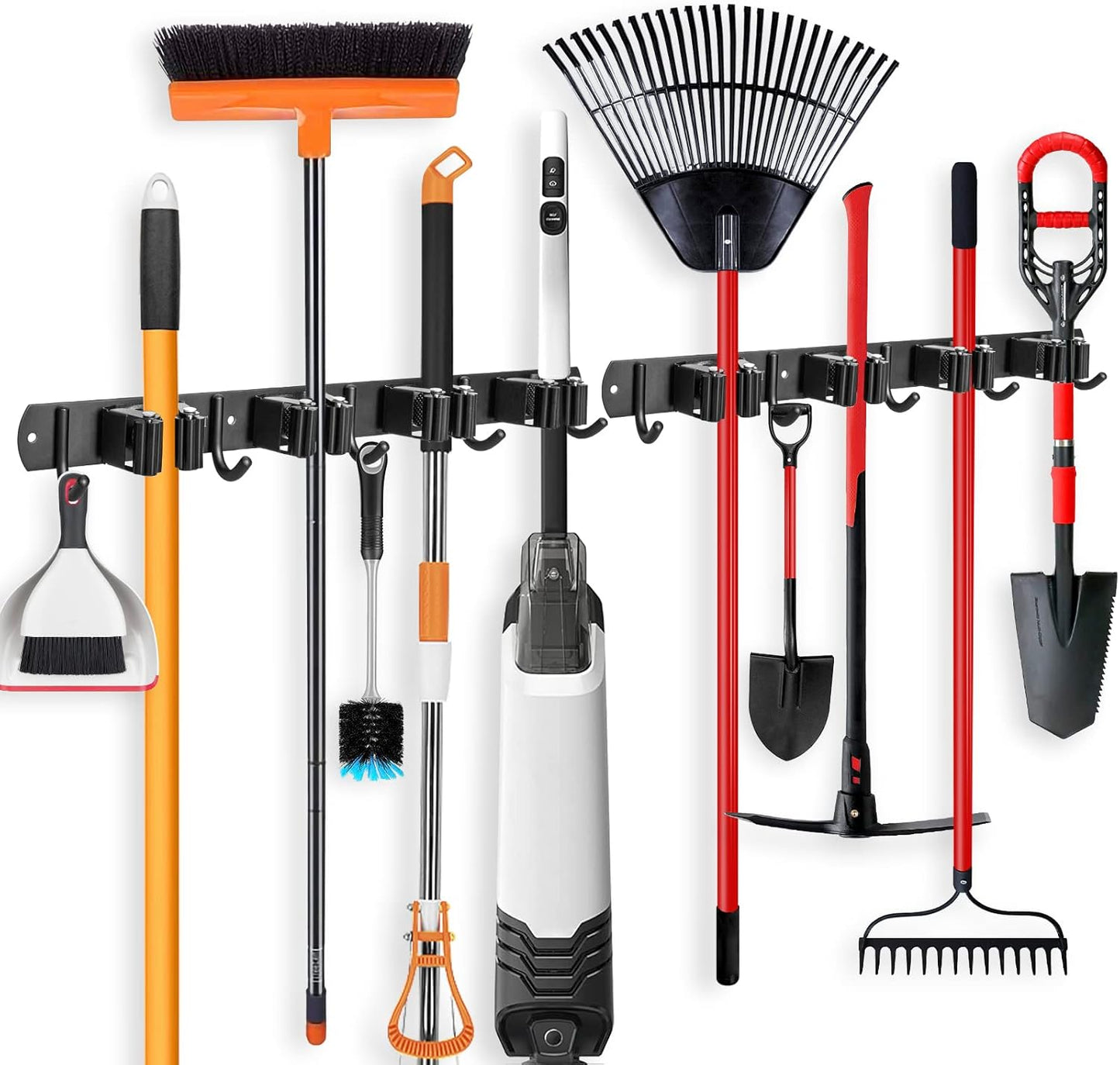 IMILLET 2 Pack Broom and Mop Holder Wall Mounted, Broom Holder Stainle