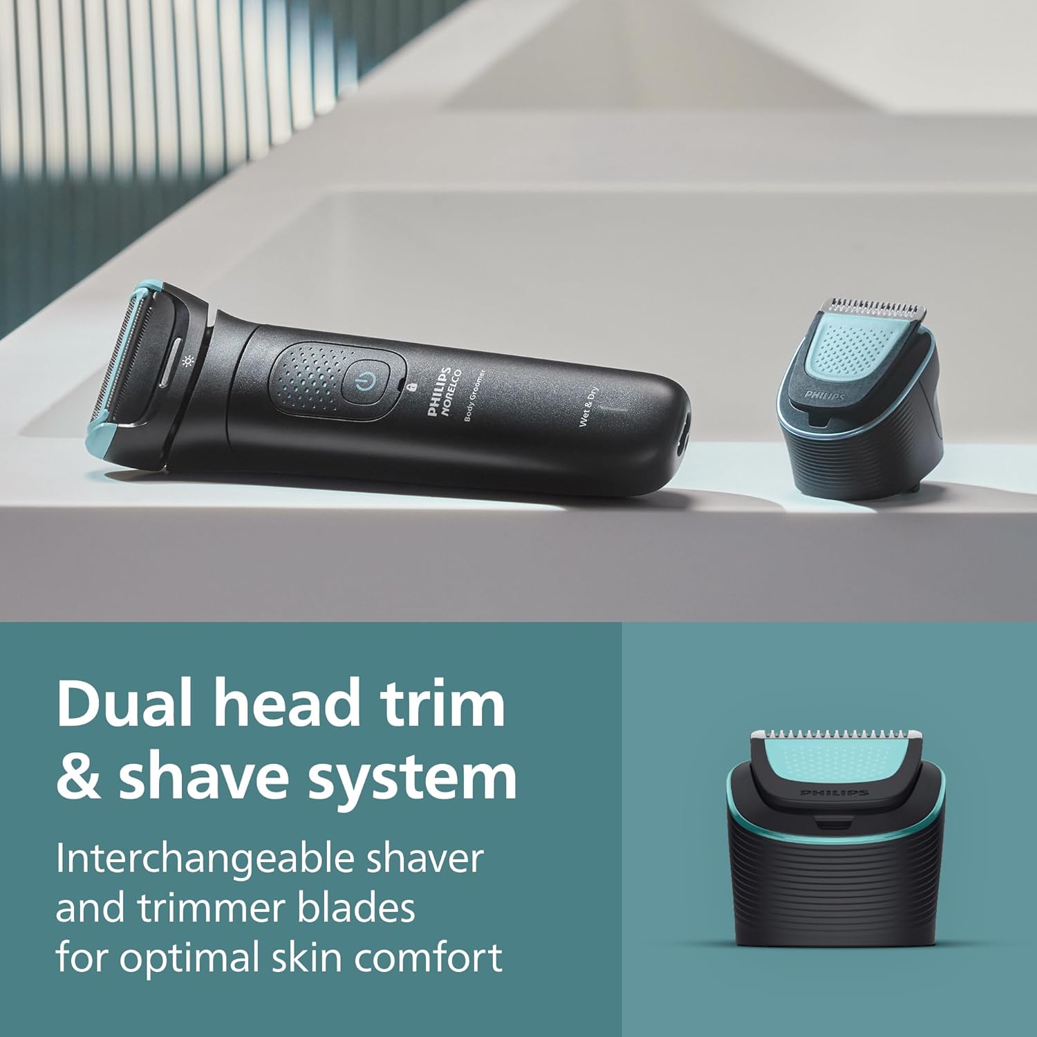 Philips Norelco Body Groomer 7000 Series, Men's Whole Body Groomer, Co