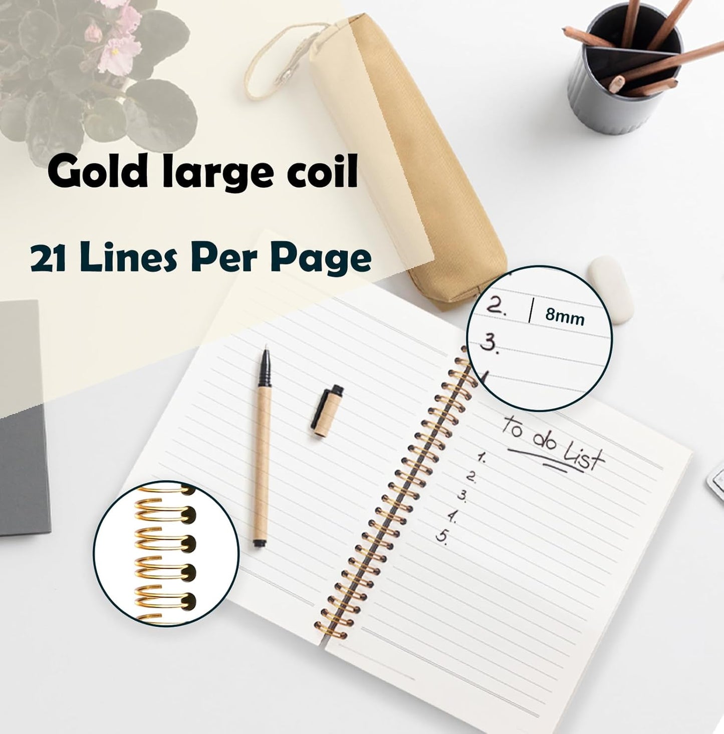 KRHFG Parrot Bird Spiral Notebook, Golden Conure Bird Watching Journal for Writing, Gifts for Bird Lovers, Striped Aesthetic Birding Notebooks for Note Taking, 5.5x8.3 Inch