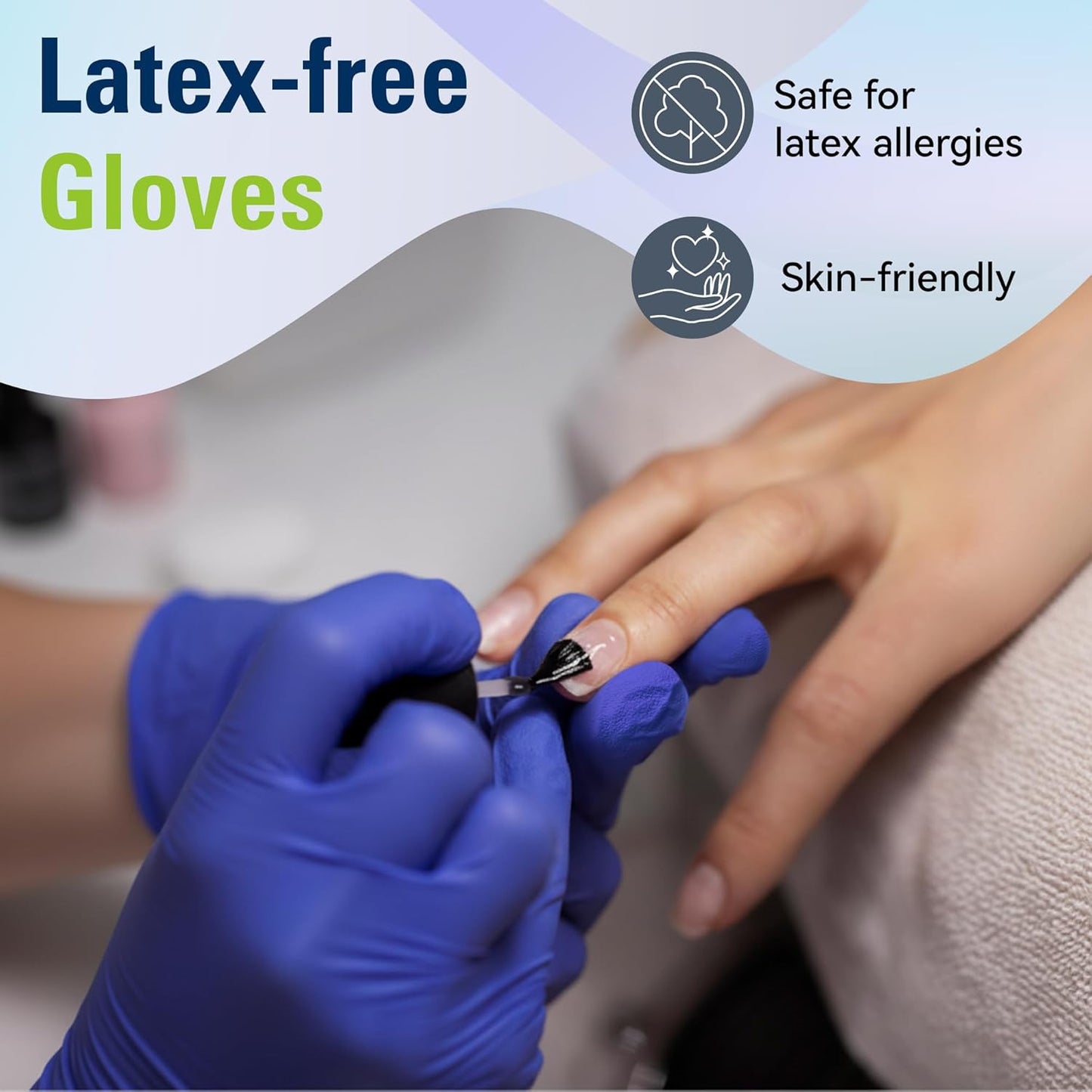 Disposable Nitrile Gloves, Food Safe, Latex-Free Powder-Free, Kitchen Rubber Gloves for Cooking and Cleaning